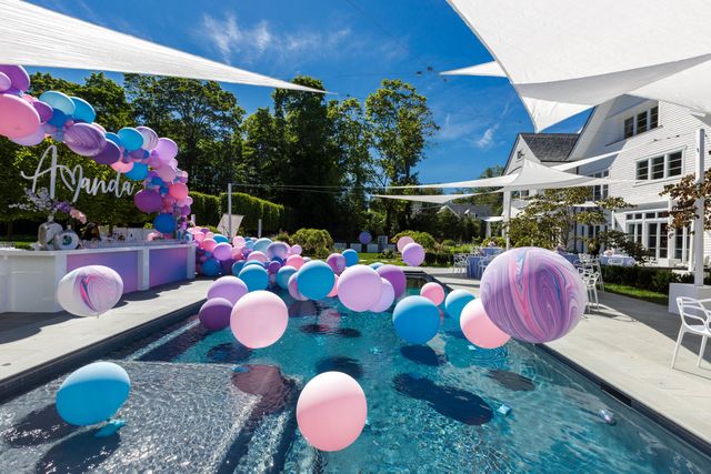 Featured photo from Pastel & Pretty Outdoor Bat Mitzvah in Scarsdale, New York