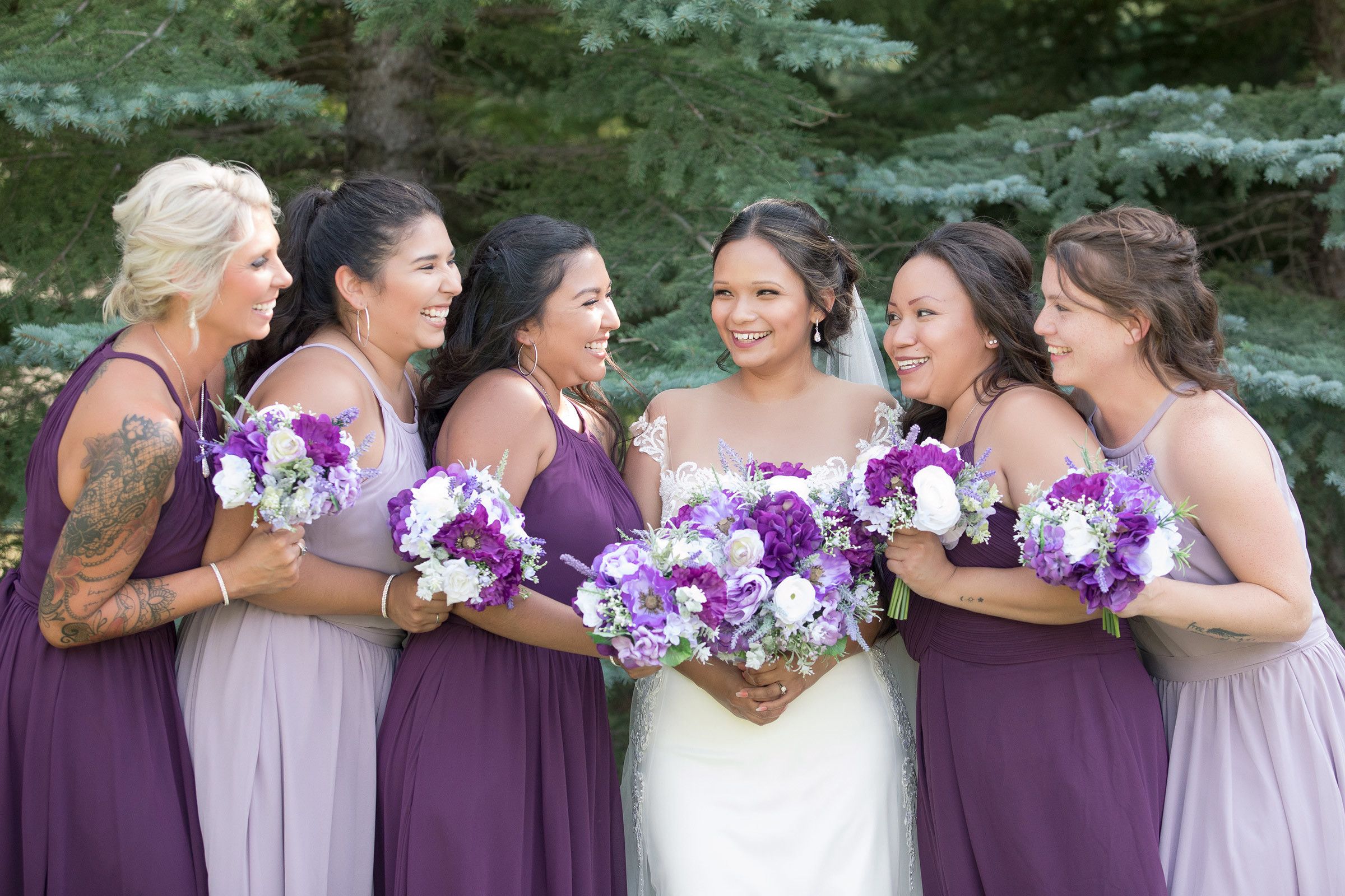 bridesmaid dresses bismarck nd Backyard Wedding | Natural Impressions: Photography by Justine Two Piece 2 tabitha dress Illusion Long Sleeves A Color:Lavender