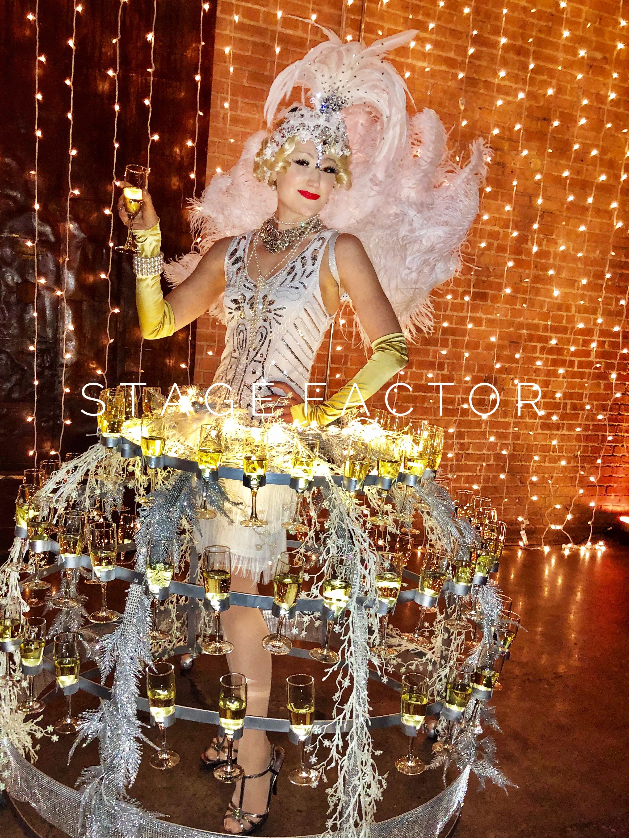CHAMPAGNE DRESS GIRL | CHAMPAGNE SERVERS | Serving Chicago and vicinity  (tbd) | Stage Factor | PartySlate