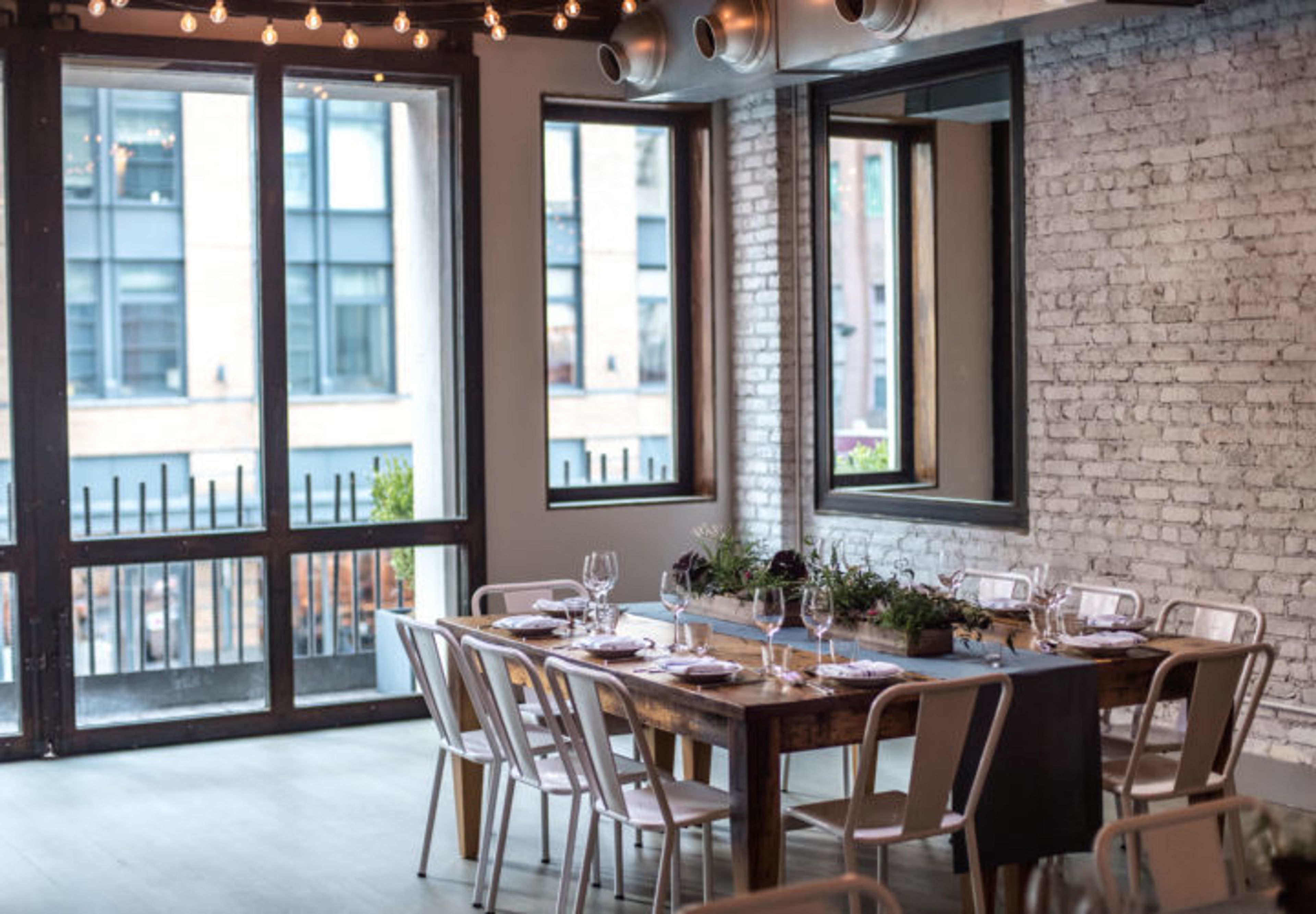 Upstairs dining room, an event space at Landmarc Tribeca Events