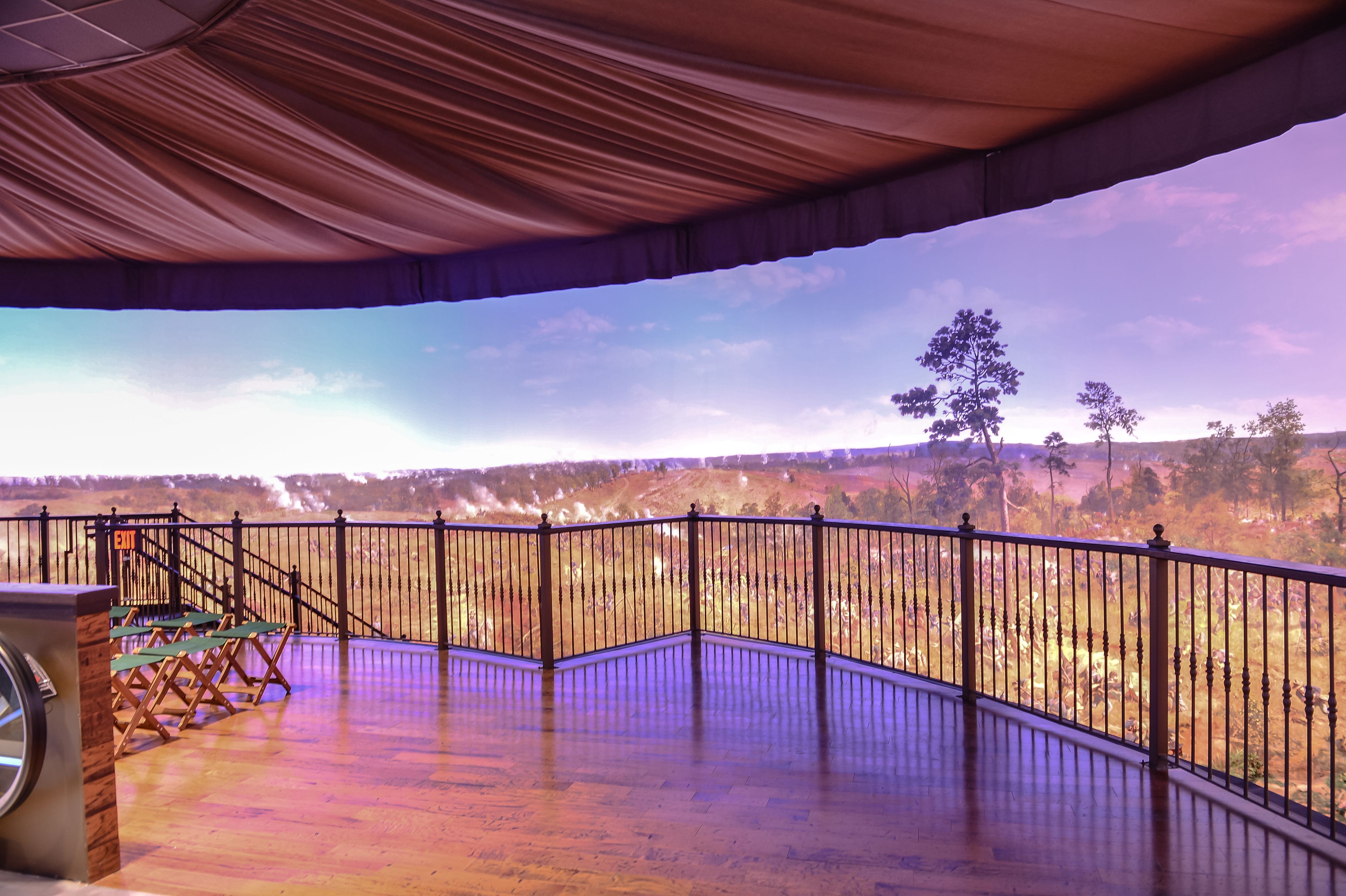 Cyclorama and Texas Locomotive, an event space at Atlanta History Center
