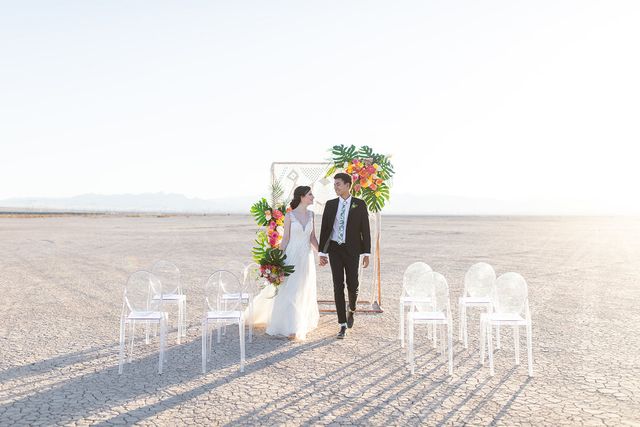 Featured photo from Vibrant Pop Up Wedding at El Dorado Dry Lake in Las Vegas, NV