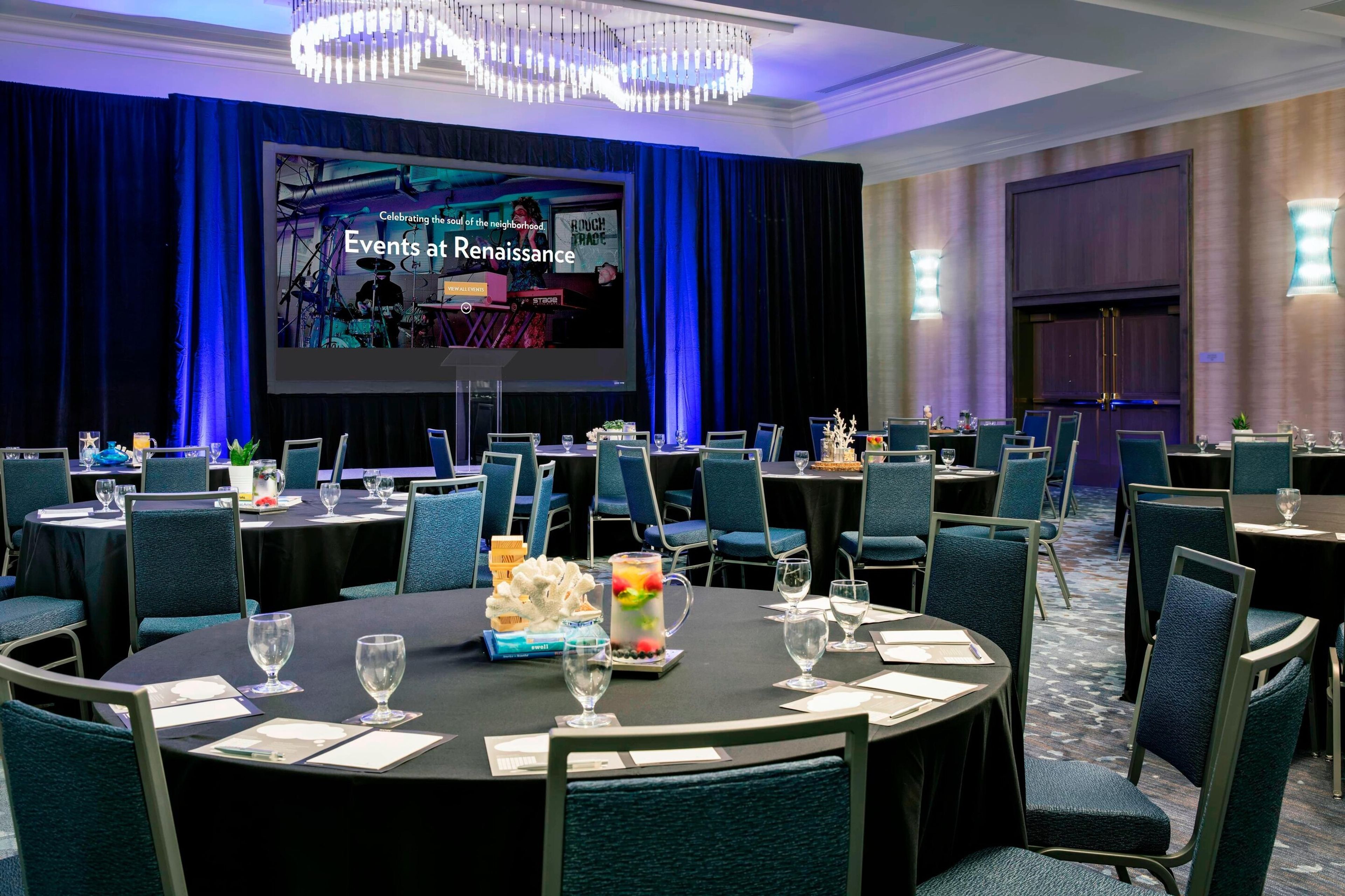 Atlantic Ballroom, an event space at Renaissance Fort Lauderdale Cruise Port Hotel