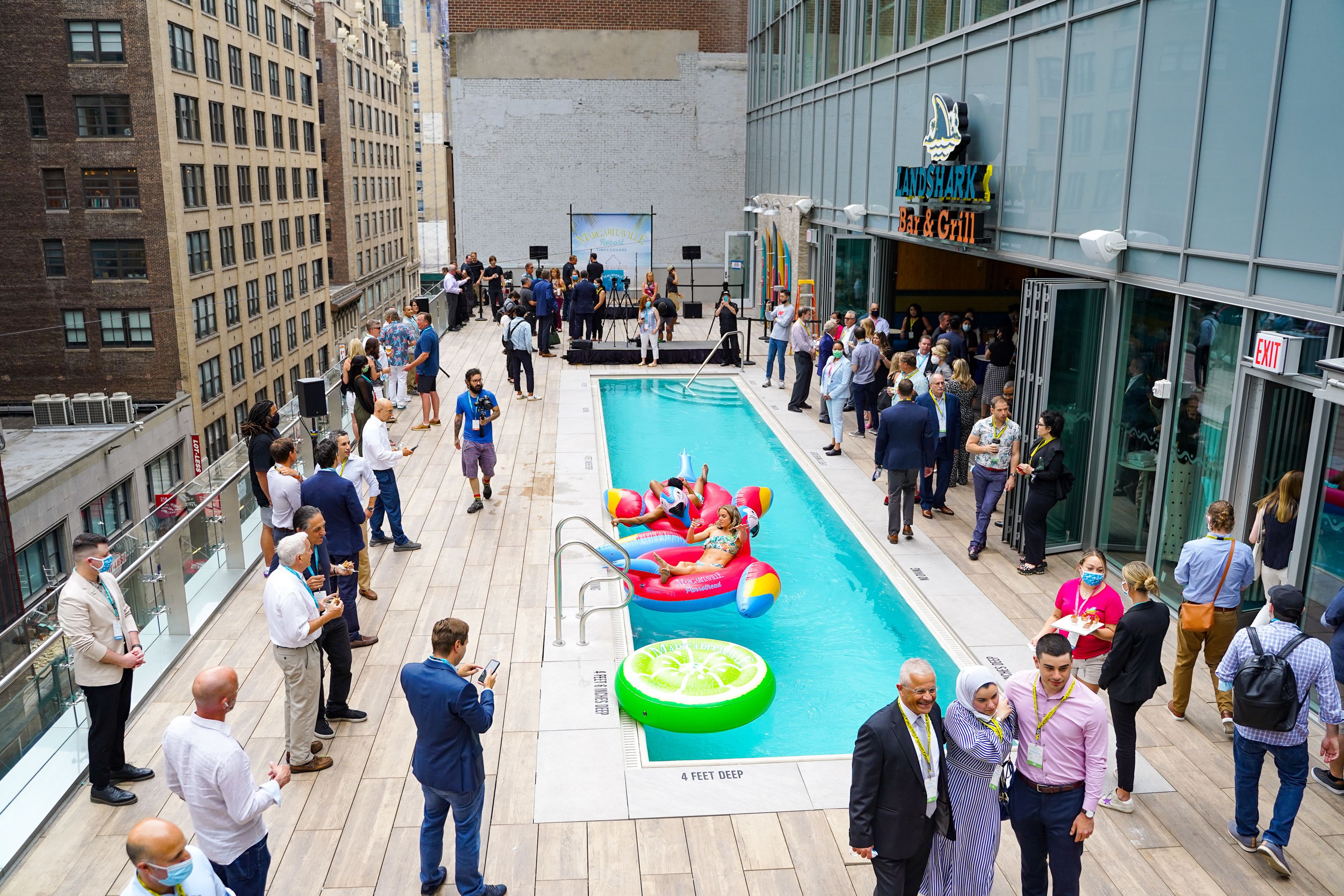 Rooftop Pool at LandShark Bar & Grill, an event space at Margaritaville Times Square