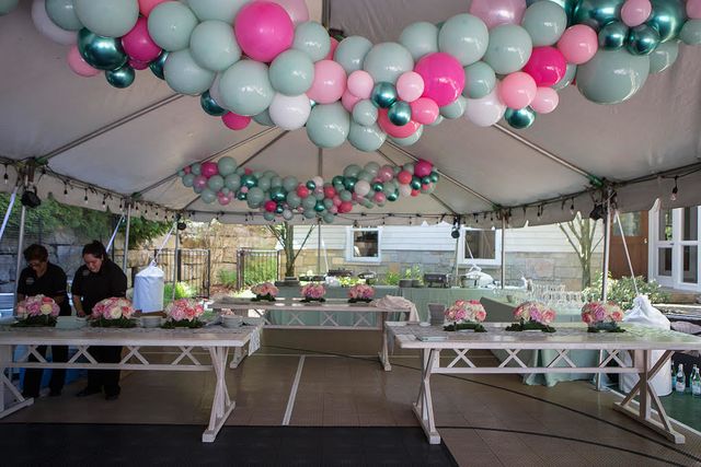 Featured photo from Outdoor Tented Milestone Event with Shades of Pink and Green at a Private Residence
