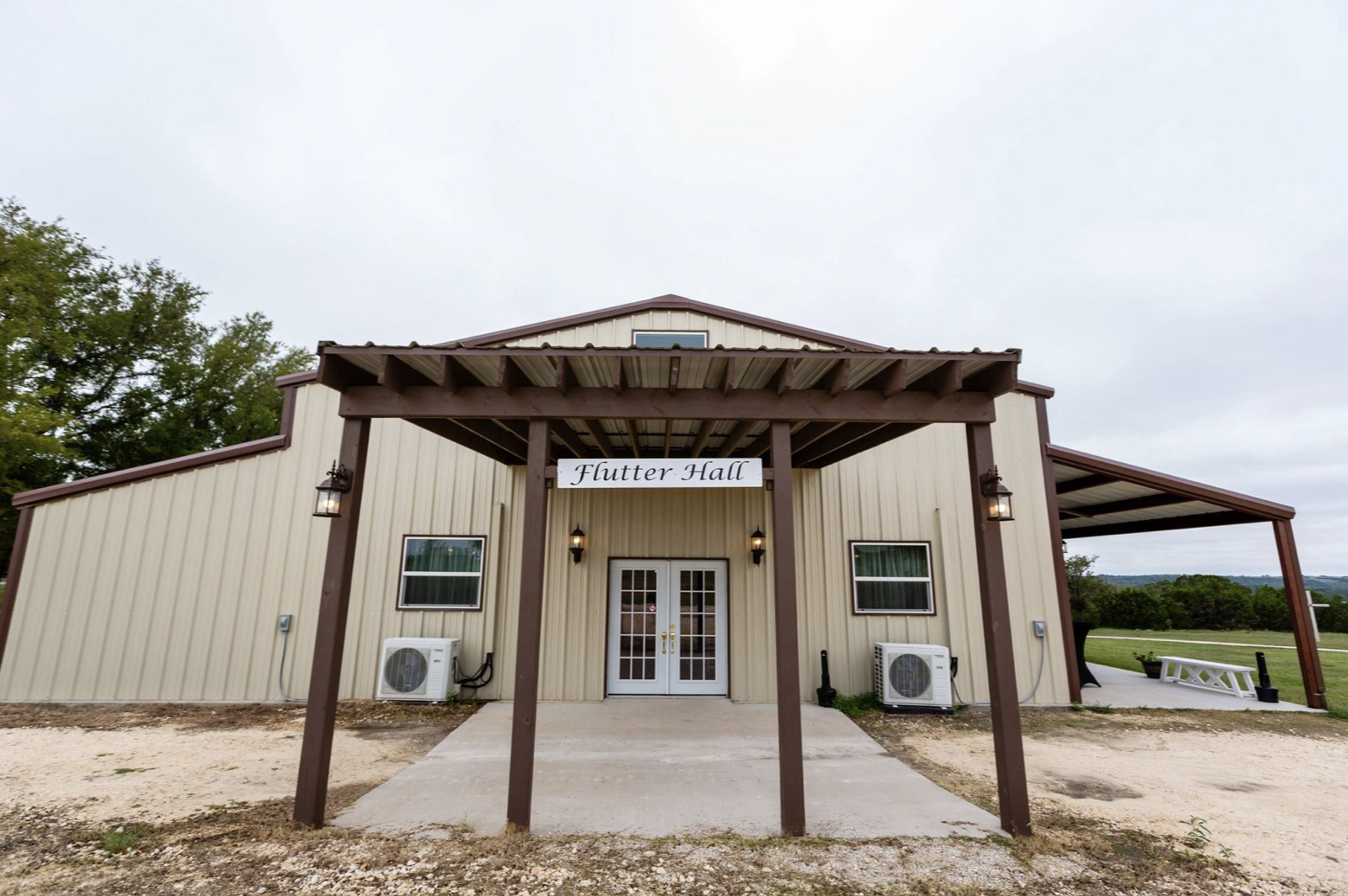 Flutter Hall, an event space at Monarch Meadows Farm