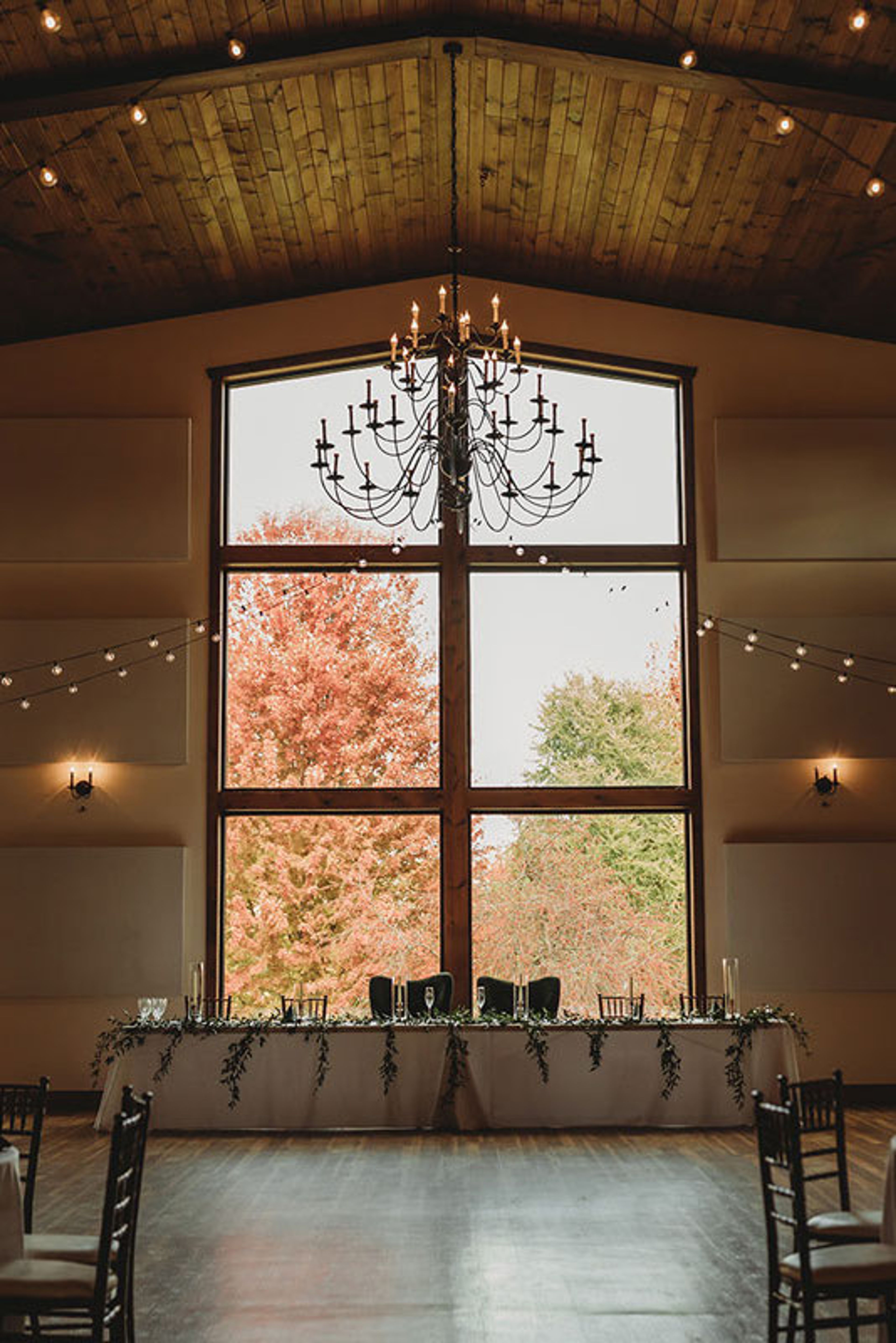 Great Hall, an event space at The Barn Hornbaker Gardens