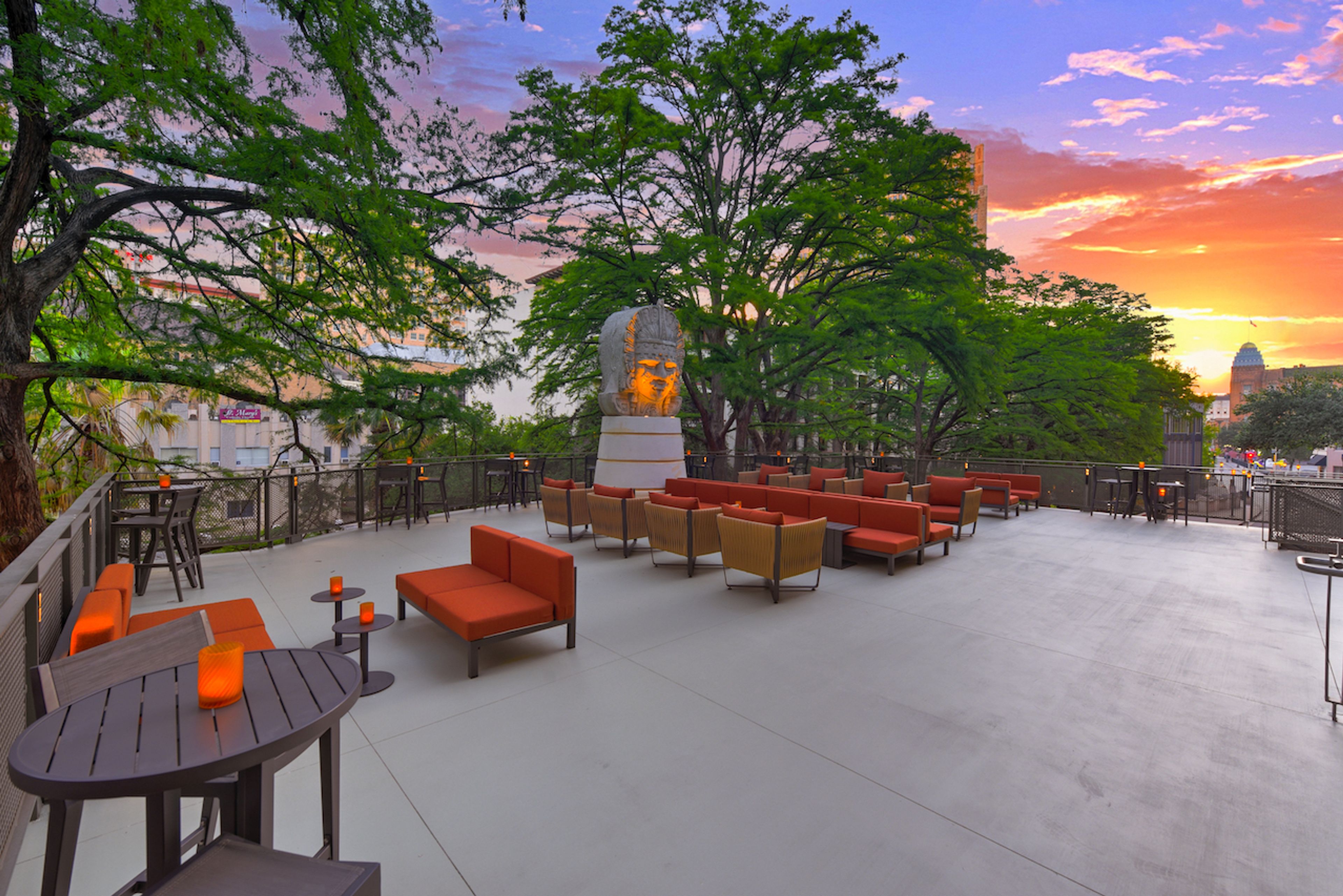 The River Walk Terrace, an event space at The Aztec Theatre