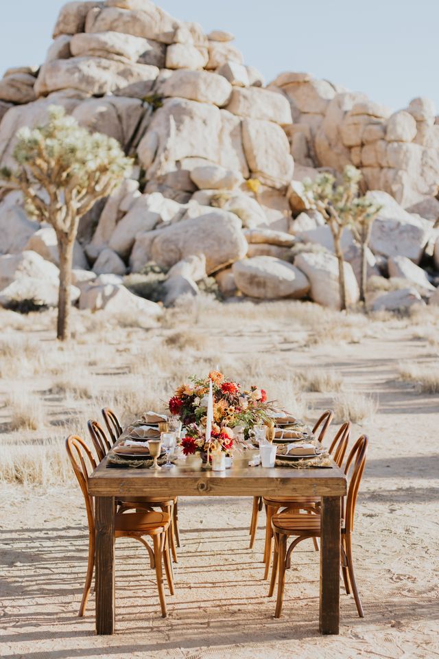 Featured photo from Joshua Tree Desert Fall Boho Intimate Wedding Styled Shoot
