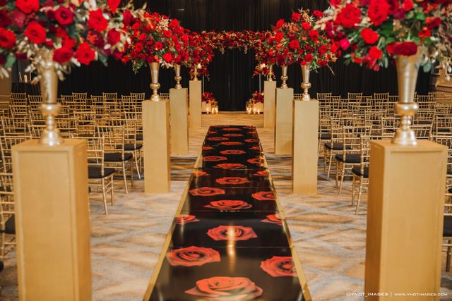 Featured photo from Romantic Red, Black & Gold Luxury Wedding