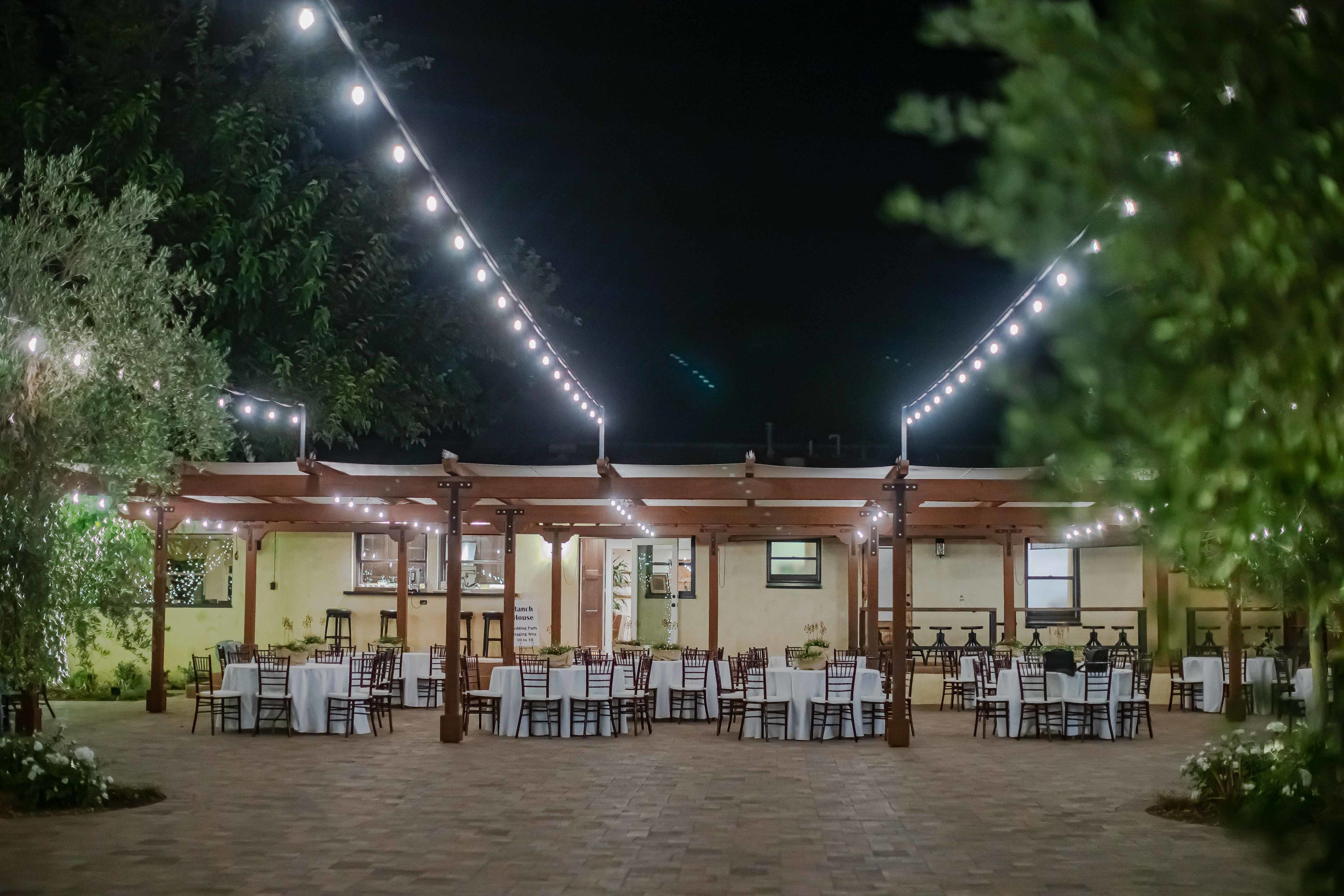 Tree Light Patio, The Grove and Grove Terrace, an event space at Lavender & Olive San Diego