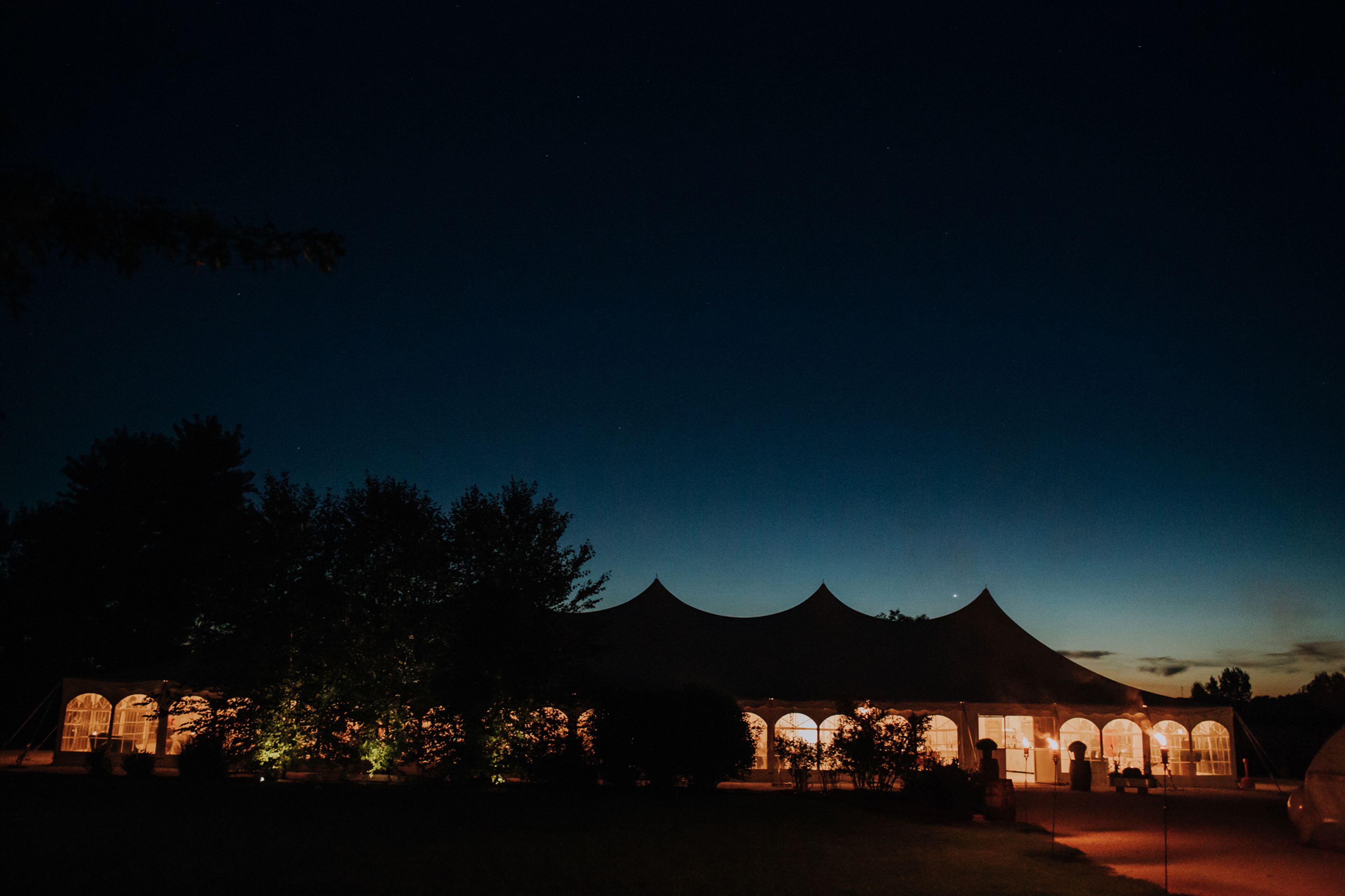 Five-Peak Century Tent, an event space at Heritage Prairie Farm