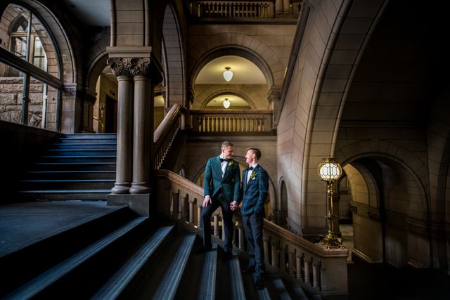 Featured photo from Allegheny Courthouse Winter Elopement
