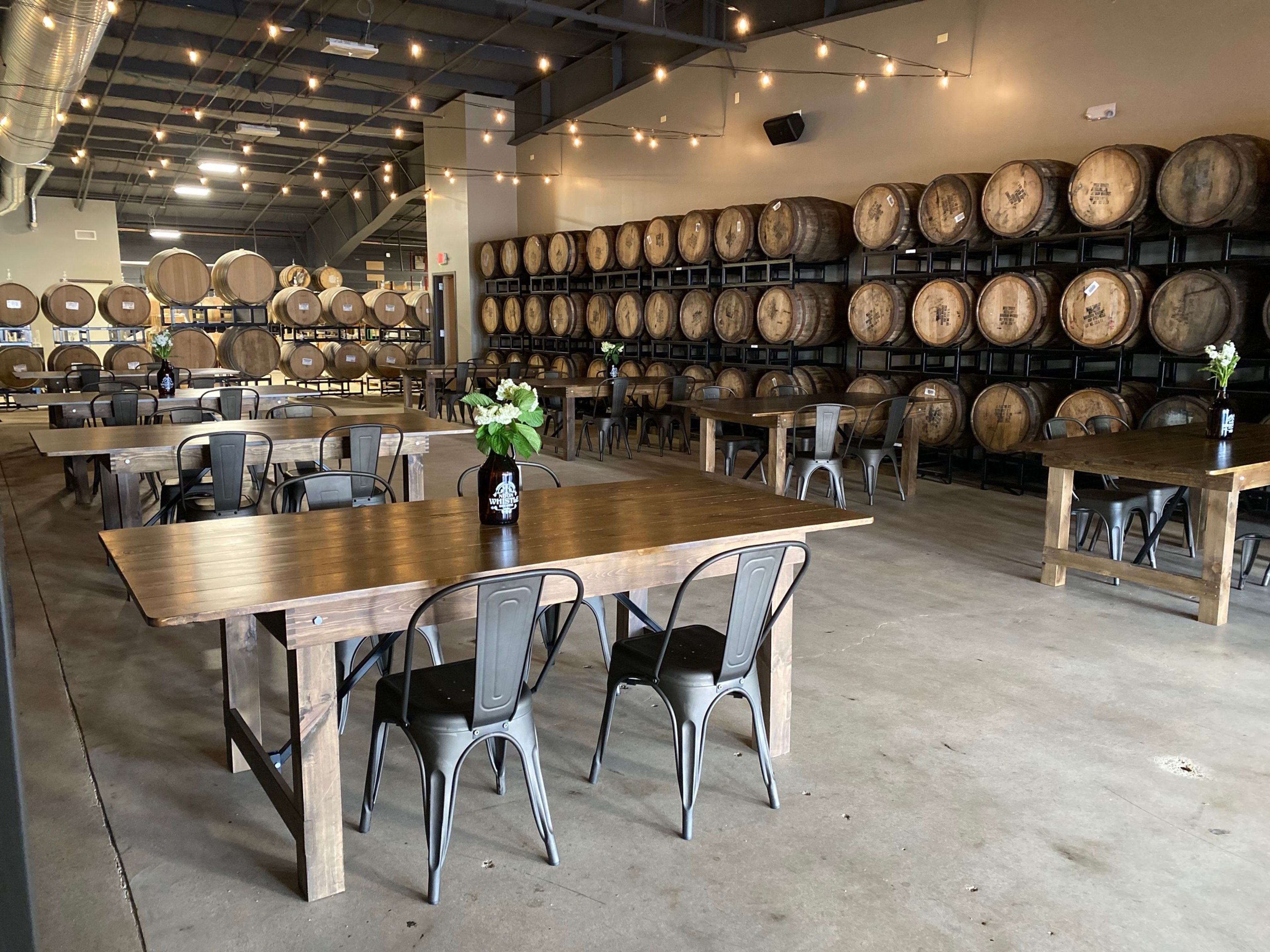 The Barrel Room, an event space at Noon Whistle Brewing
