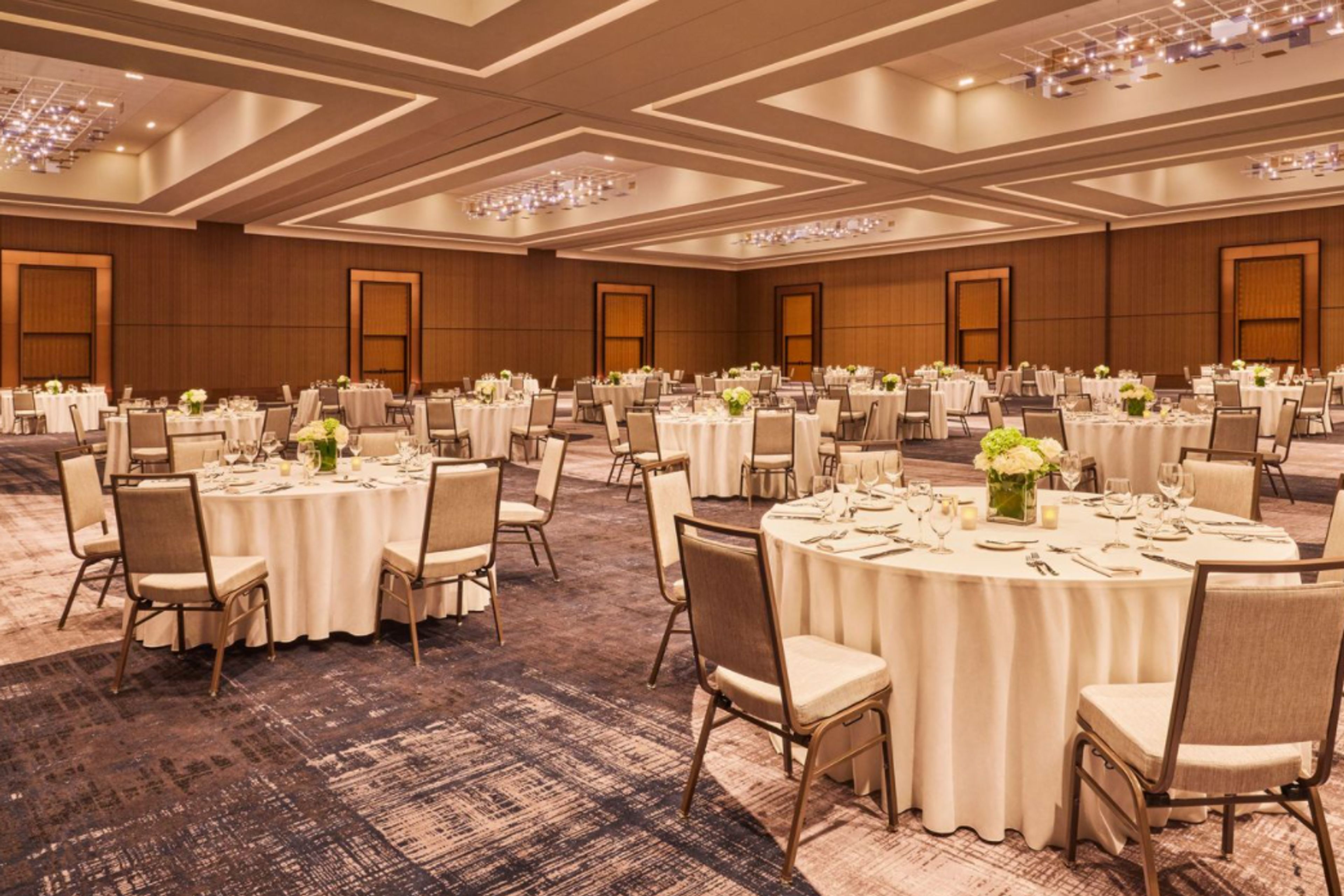 Ensemble Ballroom, an event space at Omni Boston Hotel at the Seaport