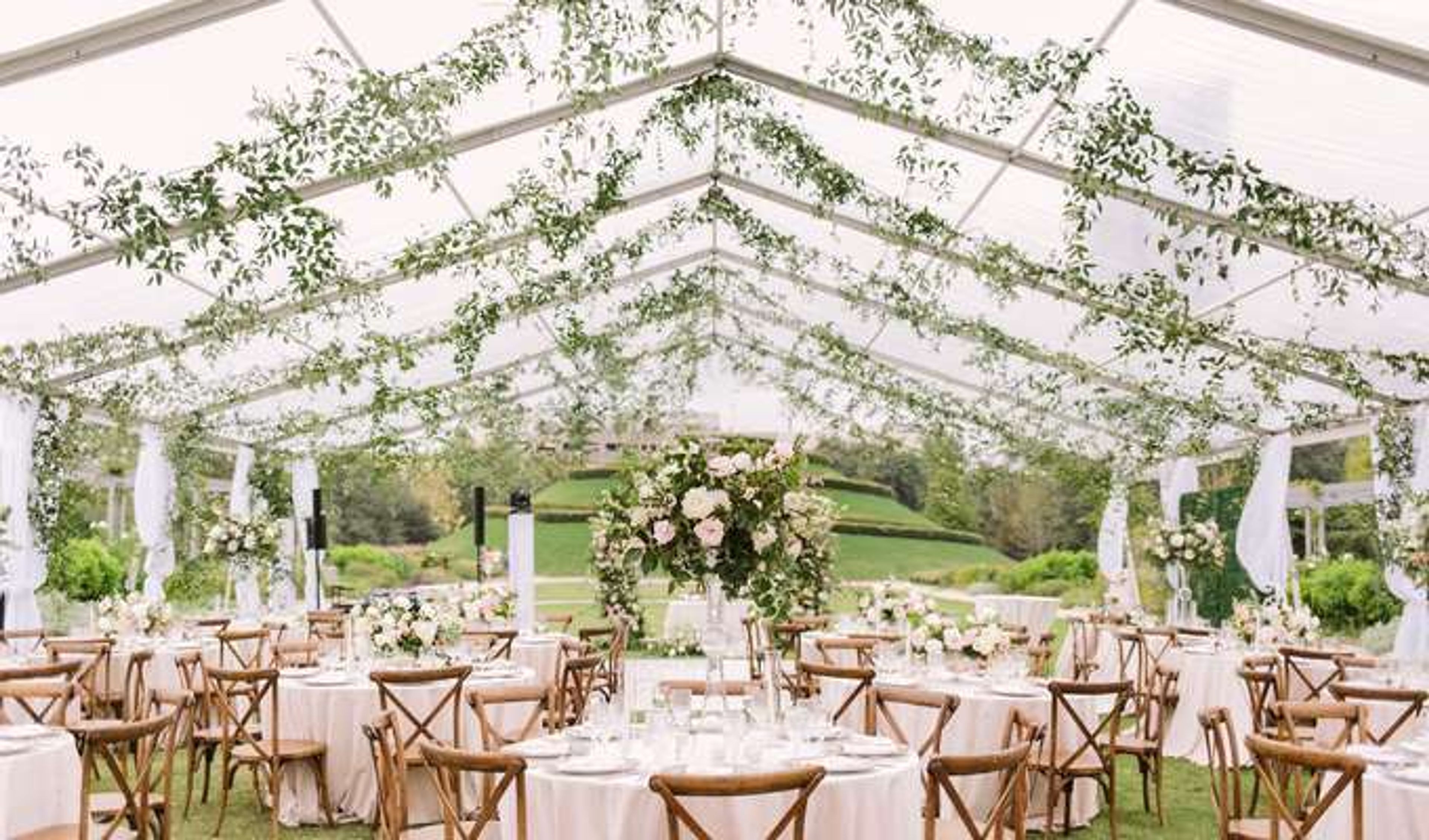 The Formal Lawn, an event space at McGovern Centennial Gardens