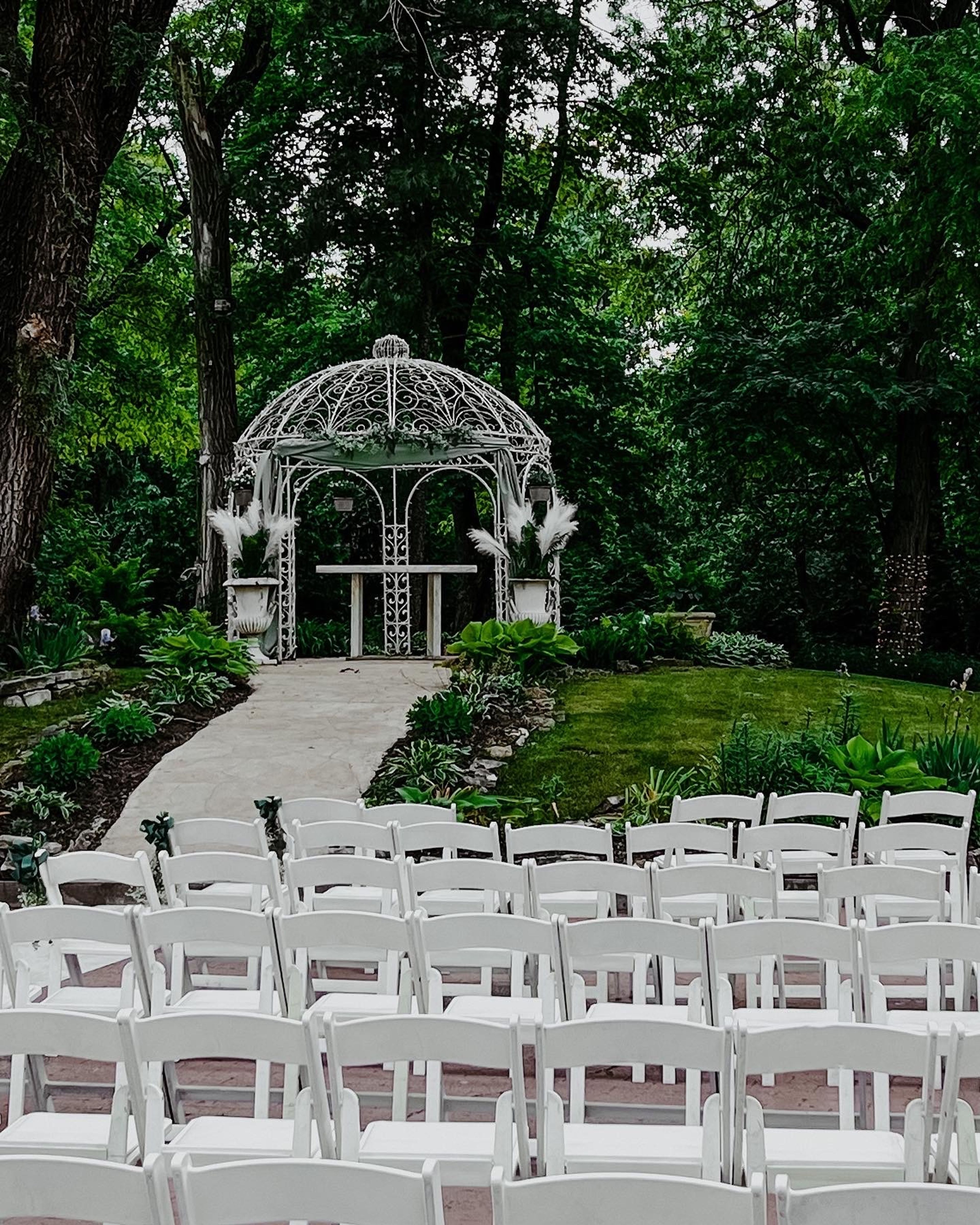 Classic Ornate Wrought Iron Gazebo, an event space at Meyers Castle