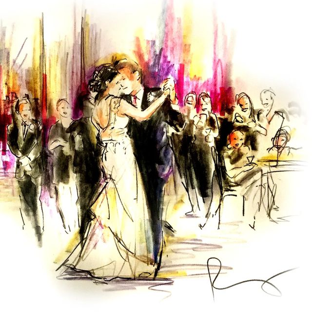 Featured photo from Rosemary Fanti Live Wedding Illustration