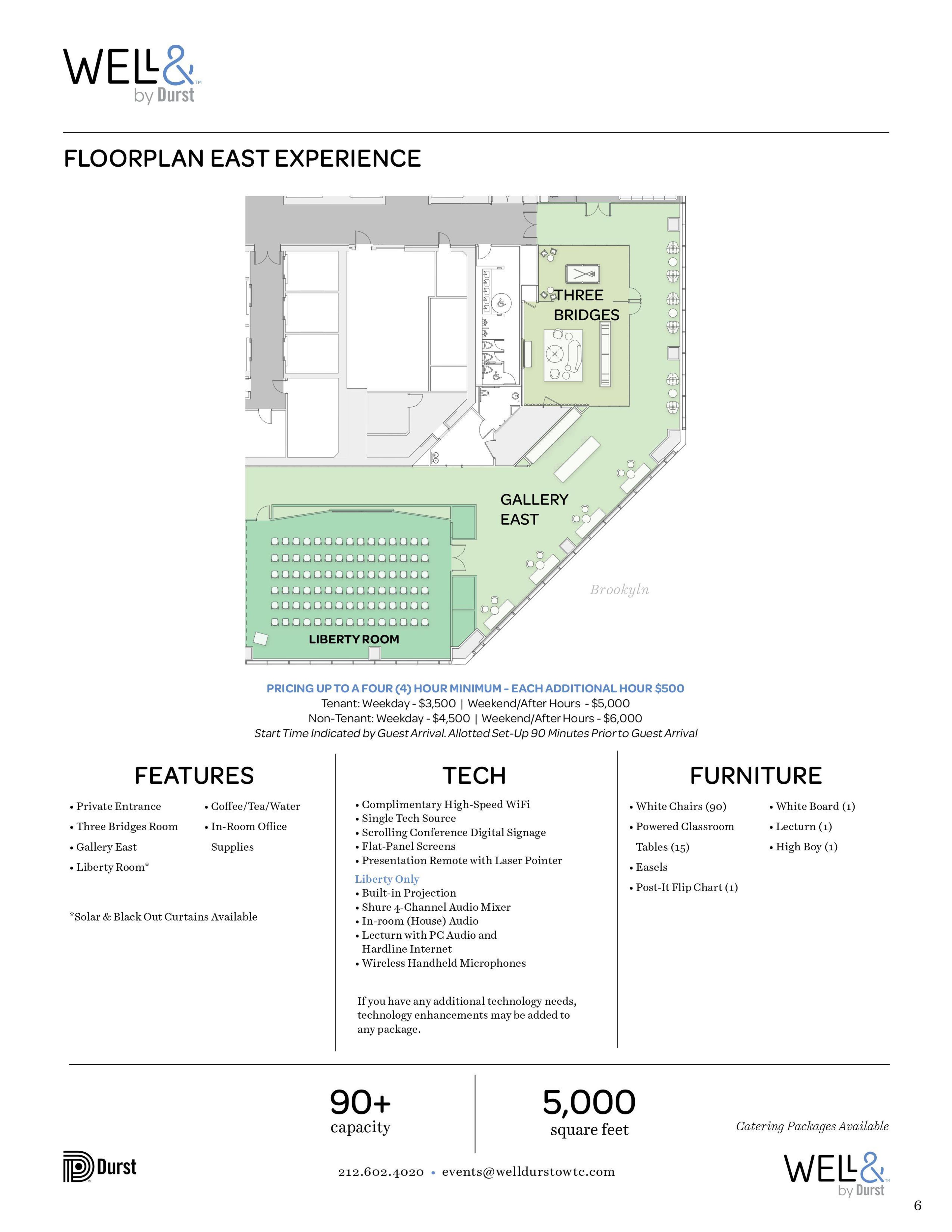 East Experience, an event space at Well& by Durst