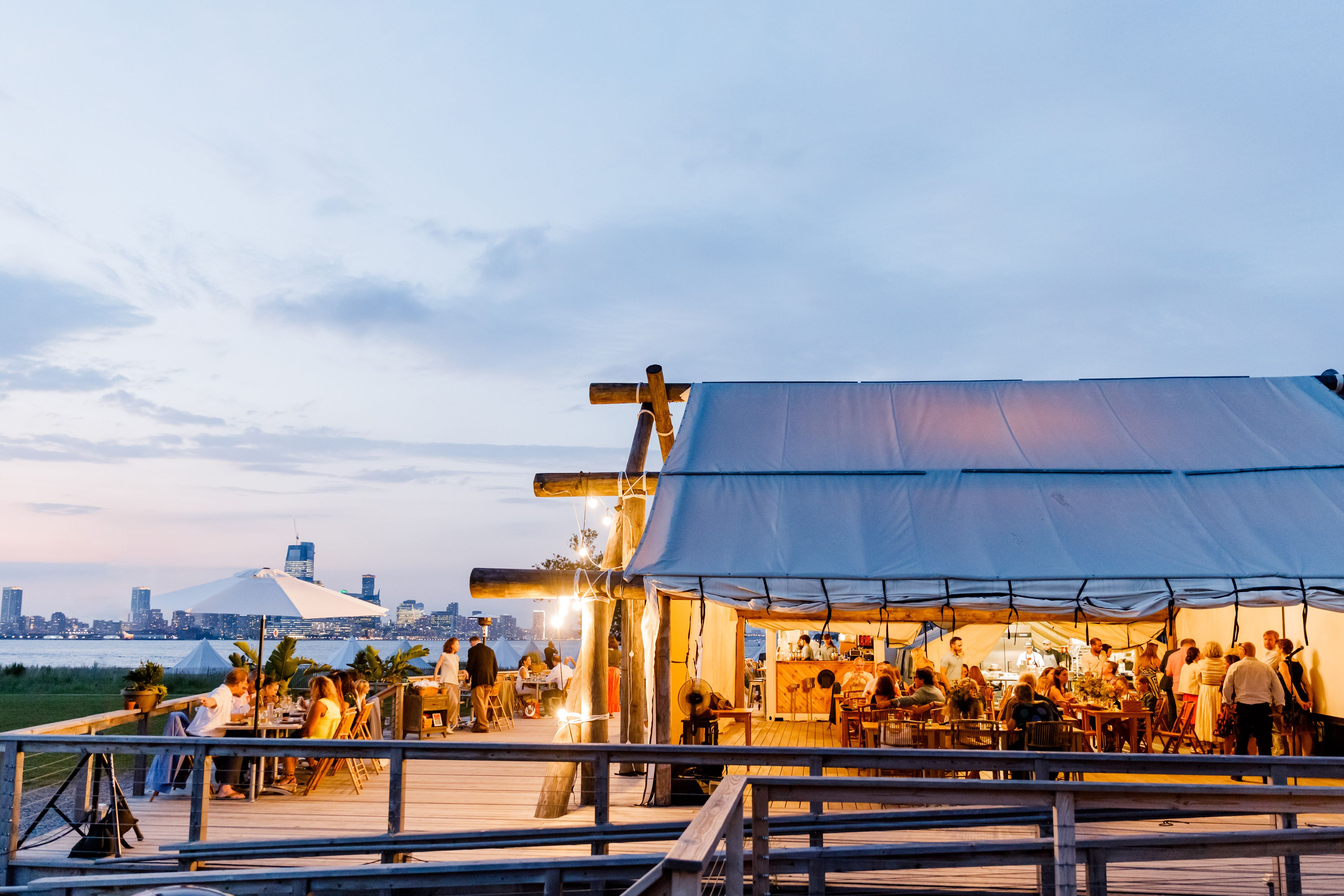 Three Peaks Lodge & Sunset Terrace, an event space at Collective Retreats Governors Island