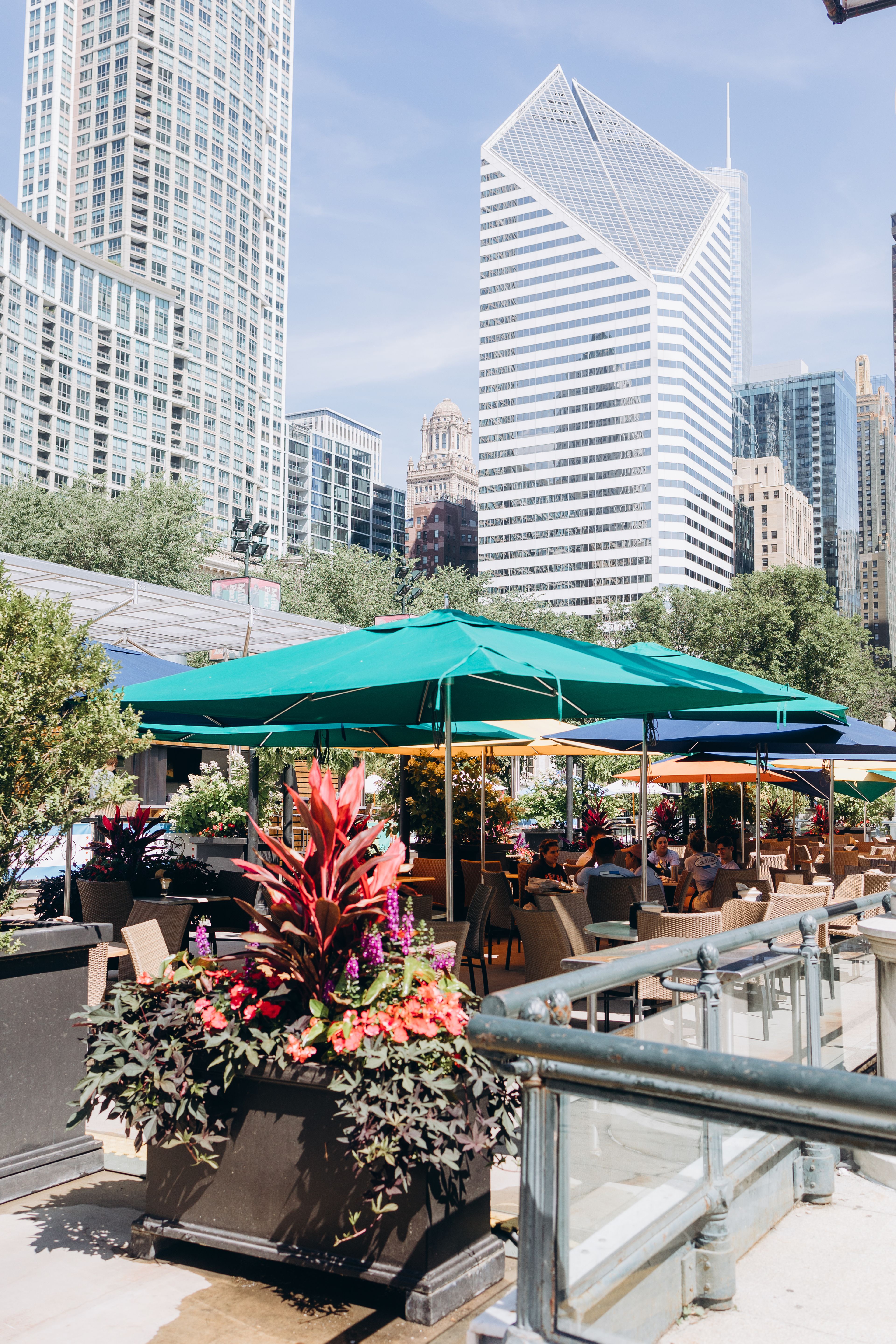 Double Clutch Plaza, an event space at Millennium Hall at Millennium Park