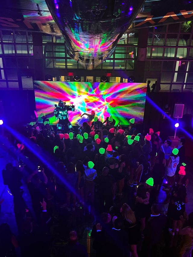 Featured photo from Neon Glow Bat Mitzvah Party at the Cradle Of Aviation Museum New York