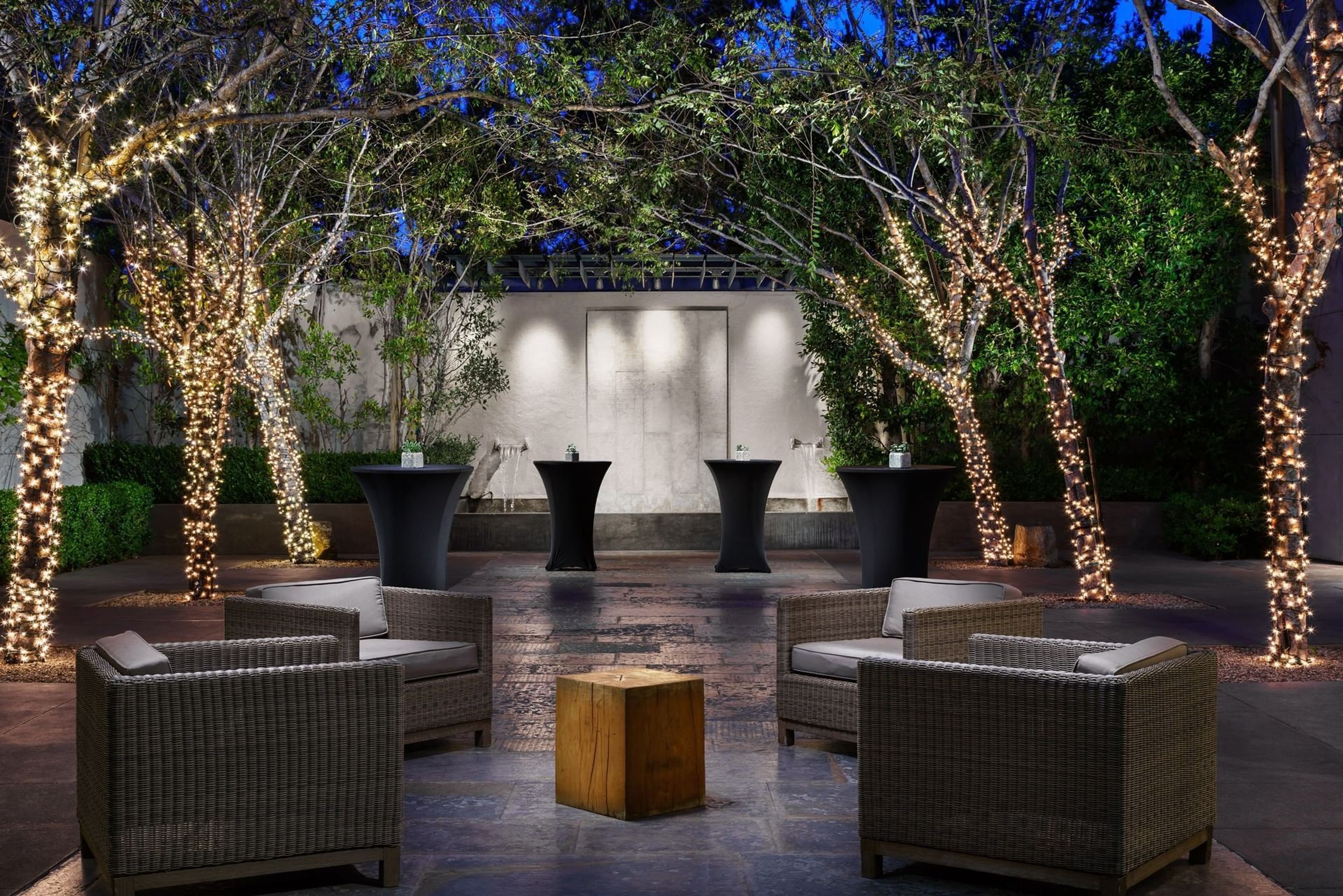 Luxe Terrace, an event space at Luxe Sunset Boulevard Hotel