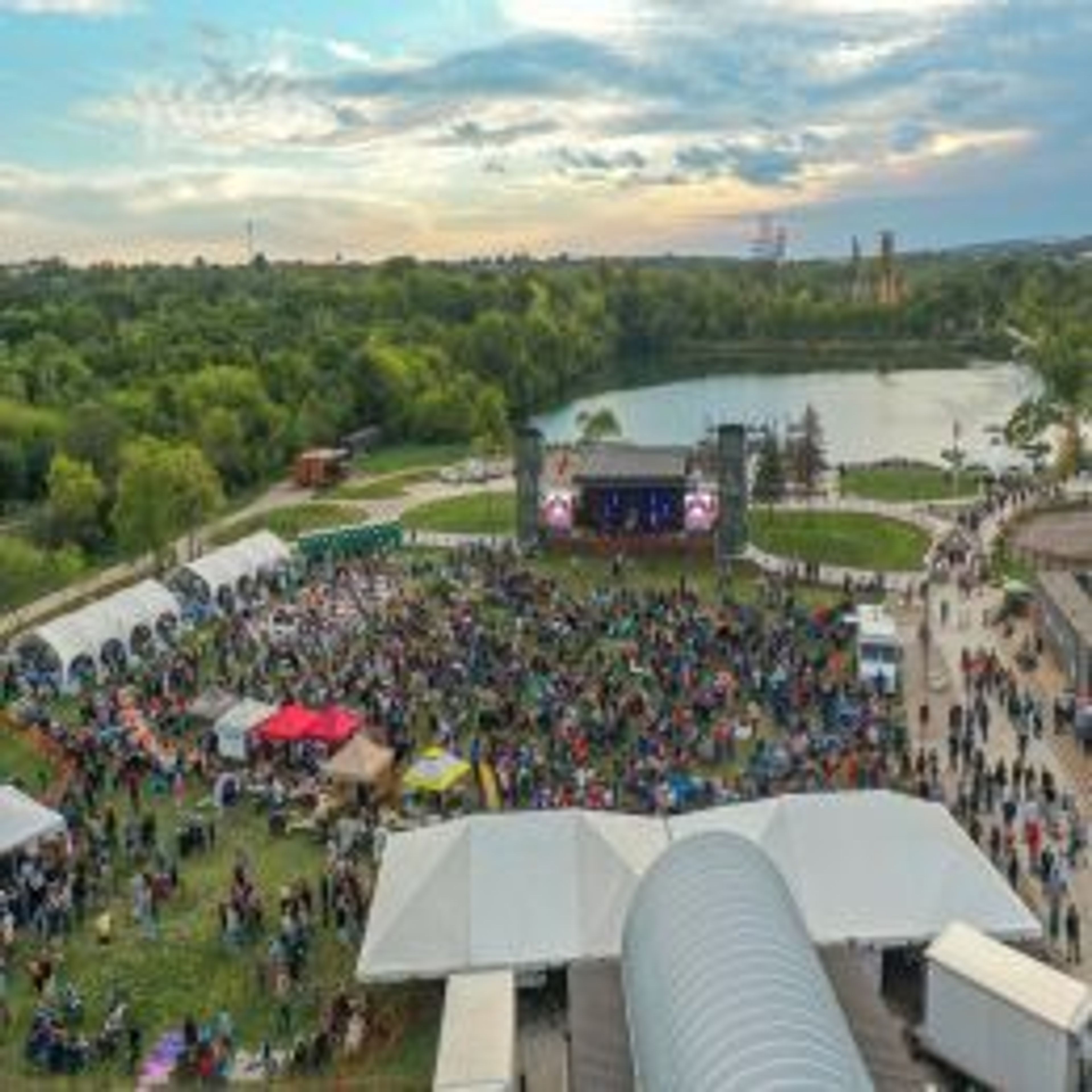 The Mount Lawn, an event space at The Forge: Lemont Quarries