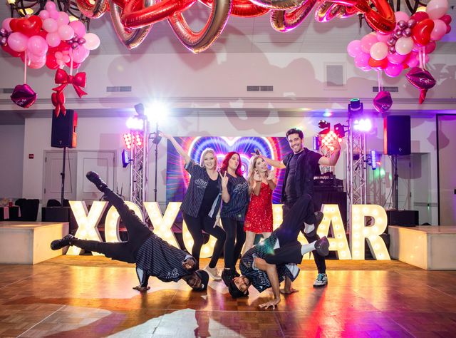 Featured photo from Charlotte’s Valentine’s Day-themed Bat Mitzvah