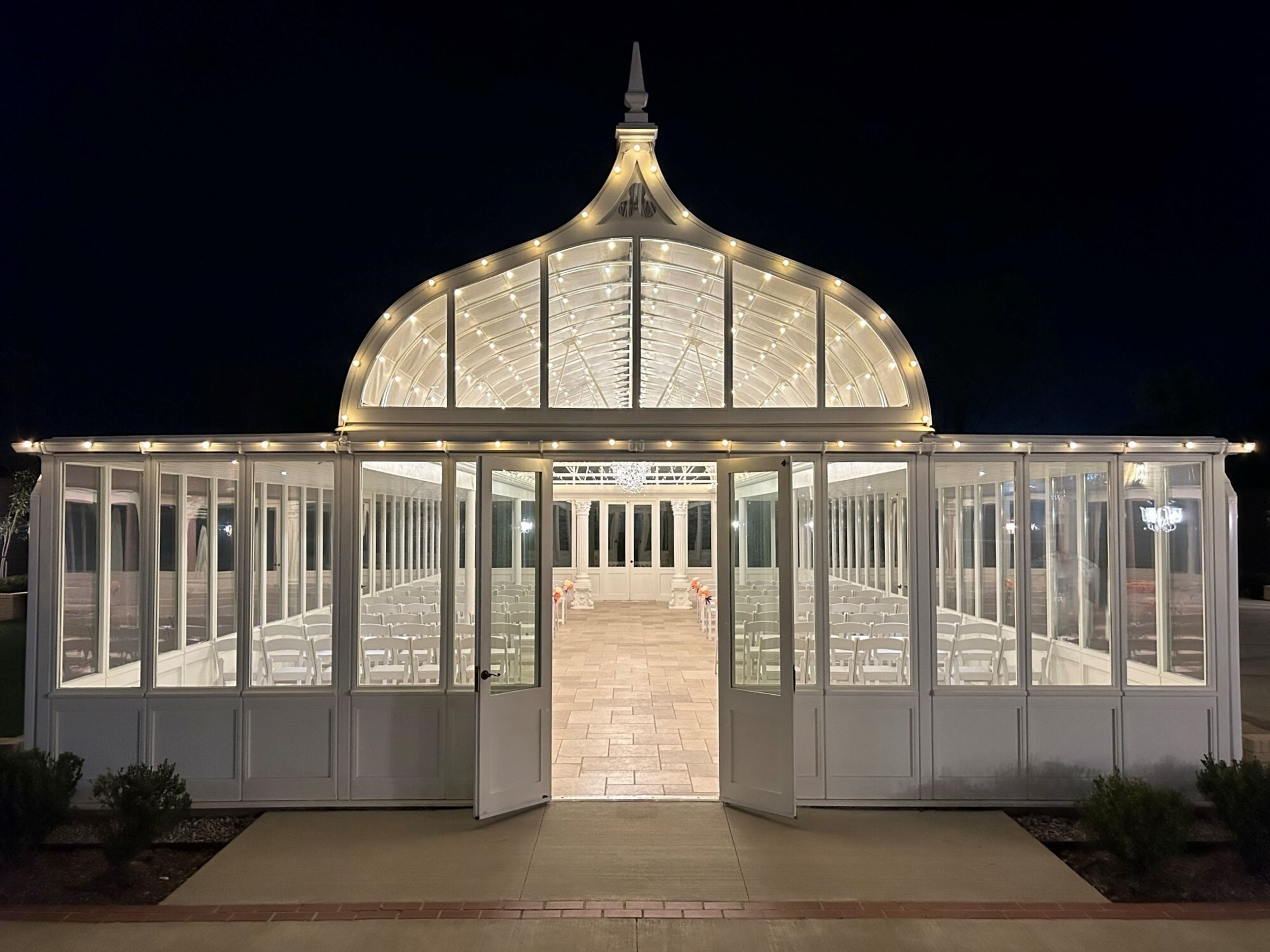 The Conservatory, an event space at The Gardens at Madeley Manor