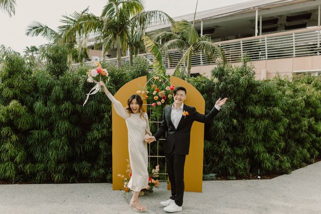 Featured photo from A Spring Wedding in West LA Featuring Poolside Portraits and an Upper Deck Reception
