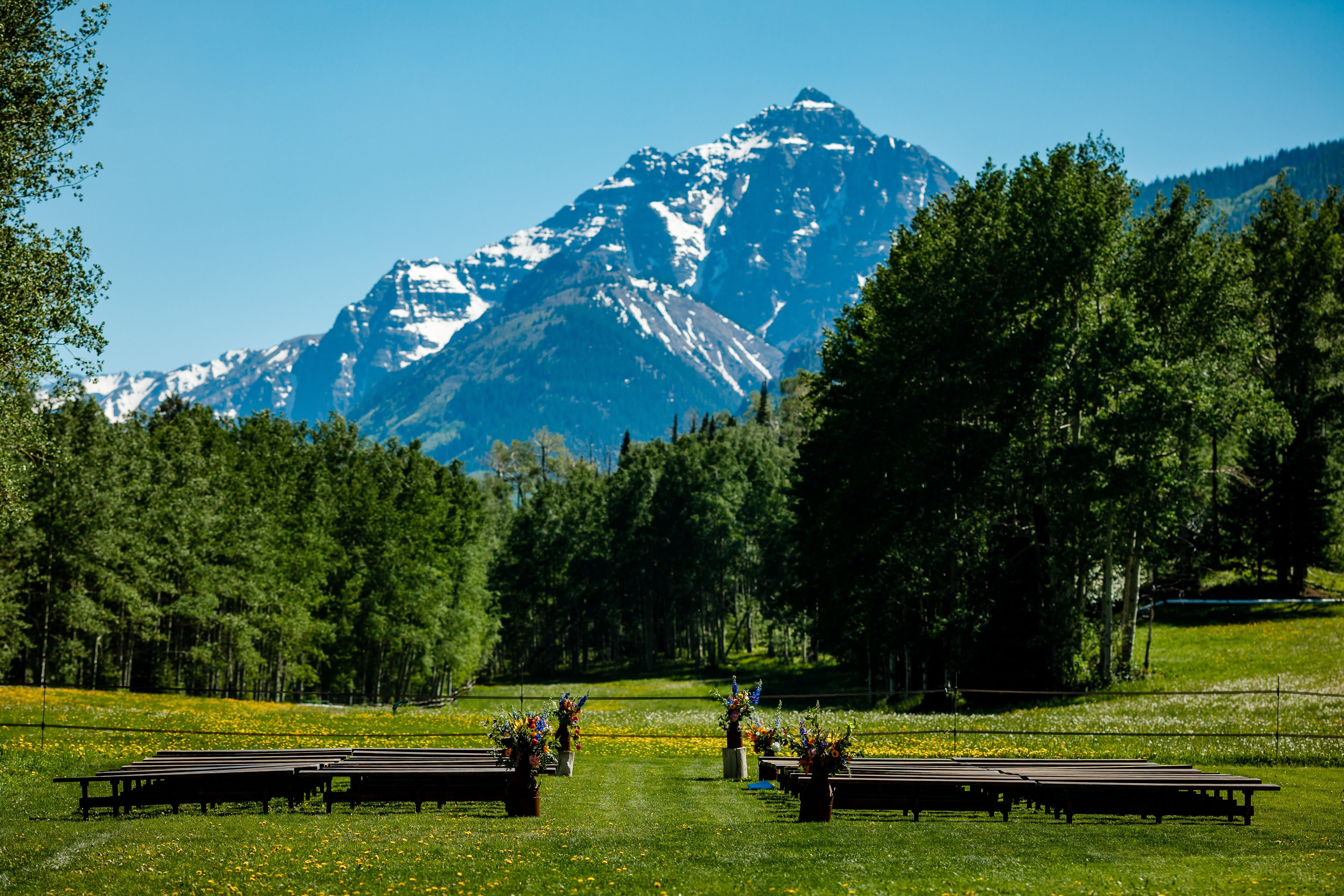 Ceremony & Tented Reception in The Main Meadow at T-Lazy-7 Ranch in Aspen, CO, an event space at T-Lazy-7 Ranch