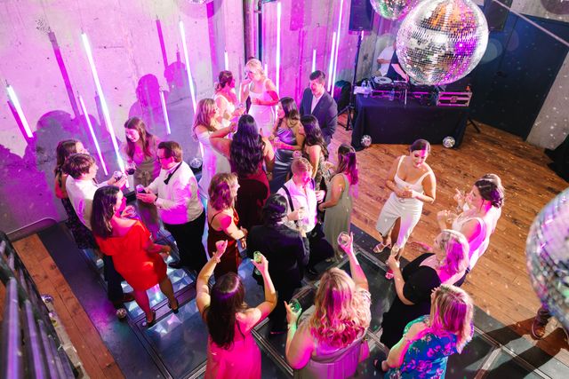 Featured photo from Tropical Disco Theme Summer Wedding