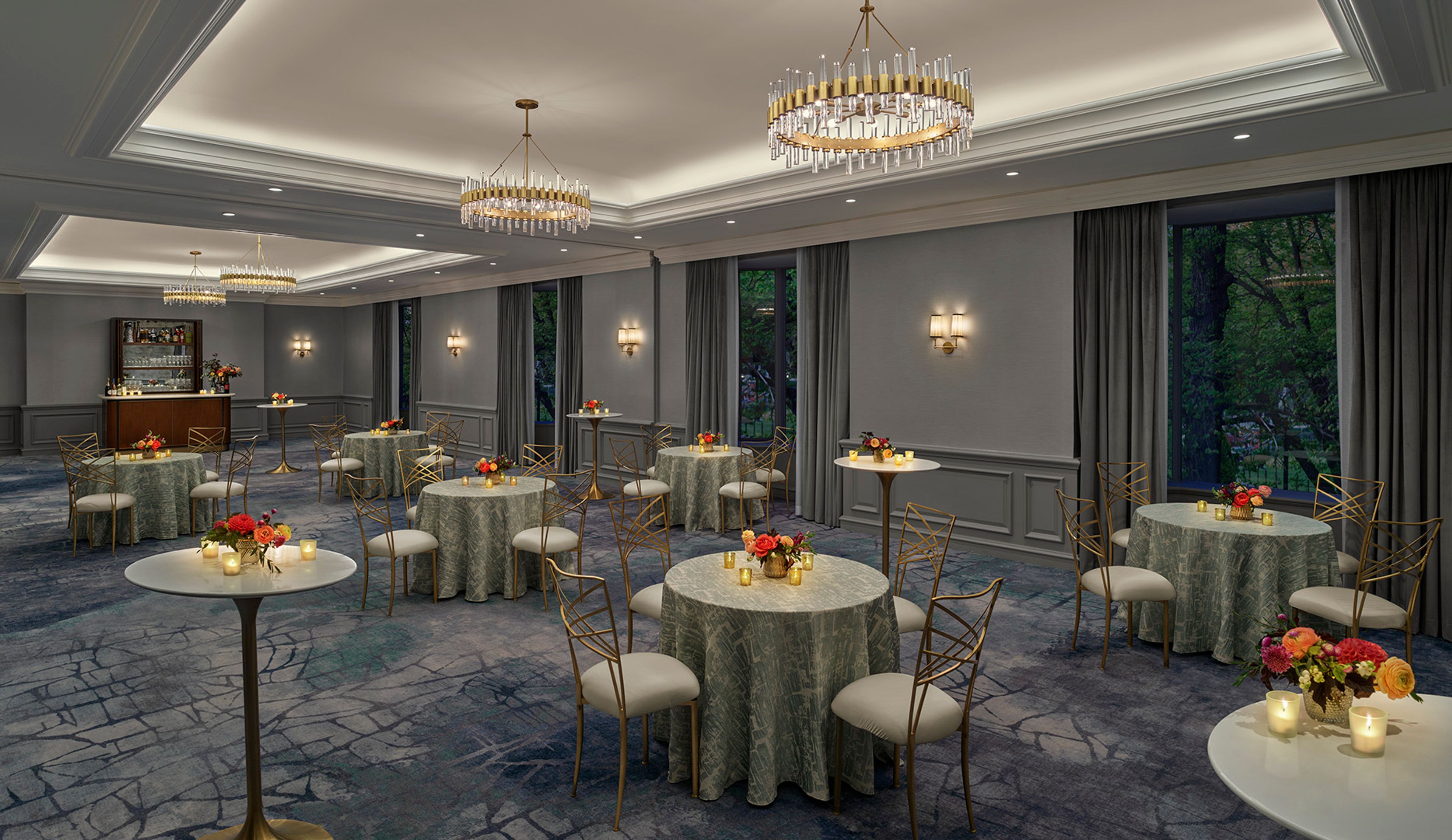 Hunt's Room, an event space at The Newbury Boston