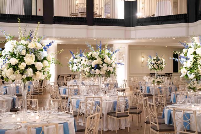 Featured photo from An Elegant Wedding at The Bellevue Hotel Framed by Cascading White Florals and Pale Blue Details
