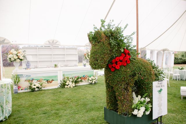 Featured photo from A Kentucky Derby Party in a Sailcloth Tent Complete with Mint Juleps and a Watercolored Racetrack