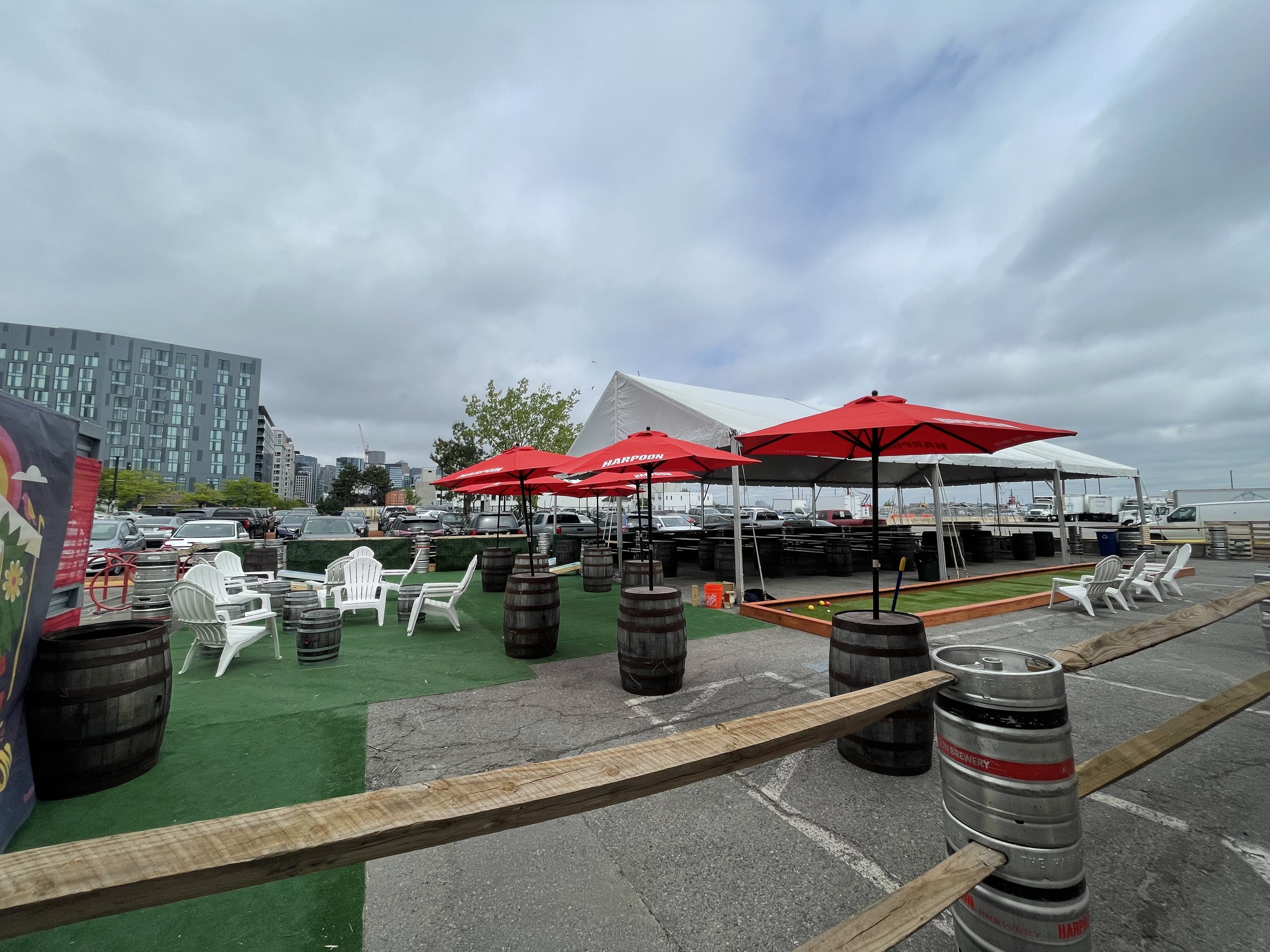 harpoon beer umbrellas for patio Bell's Umbrella Full Patio Buyout | Harpoon
