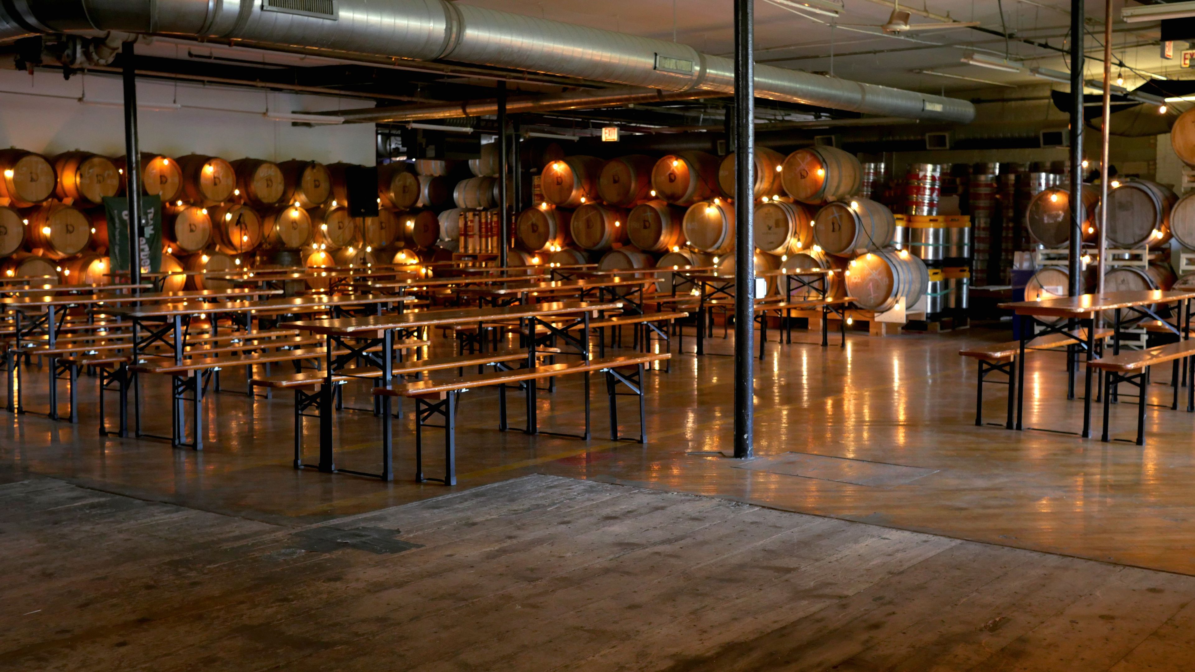 Dovetail Brewery Barrel Loft, an event space at Dovetail Brewery