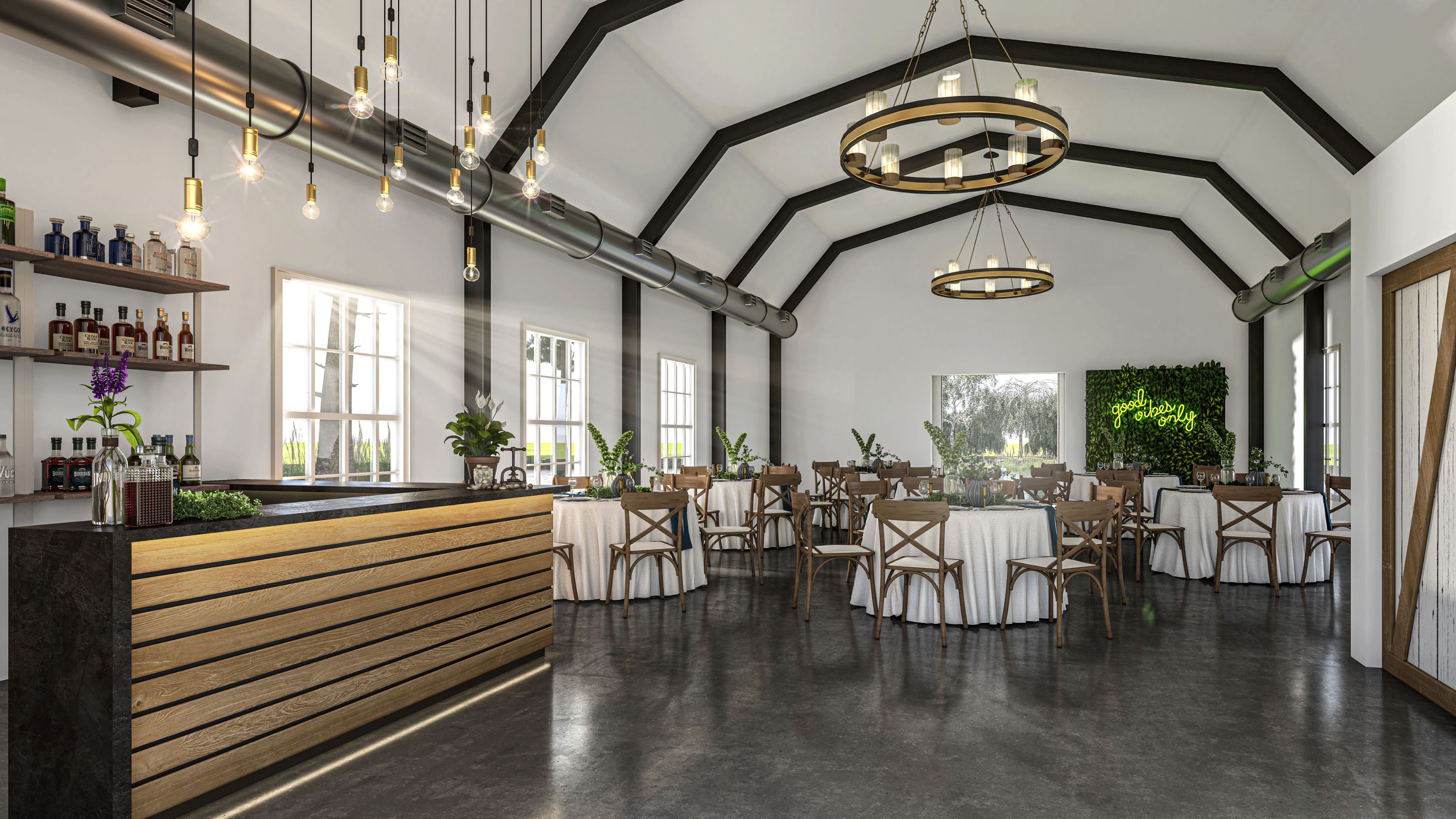Barn (Rustic and Elegant Vibes), an event space at La Vida at Harmony Ranch