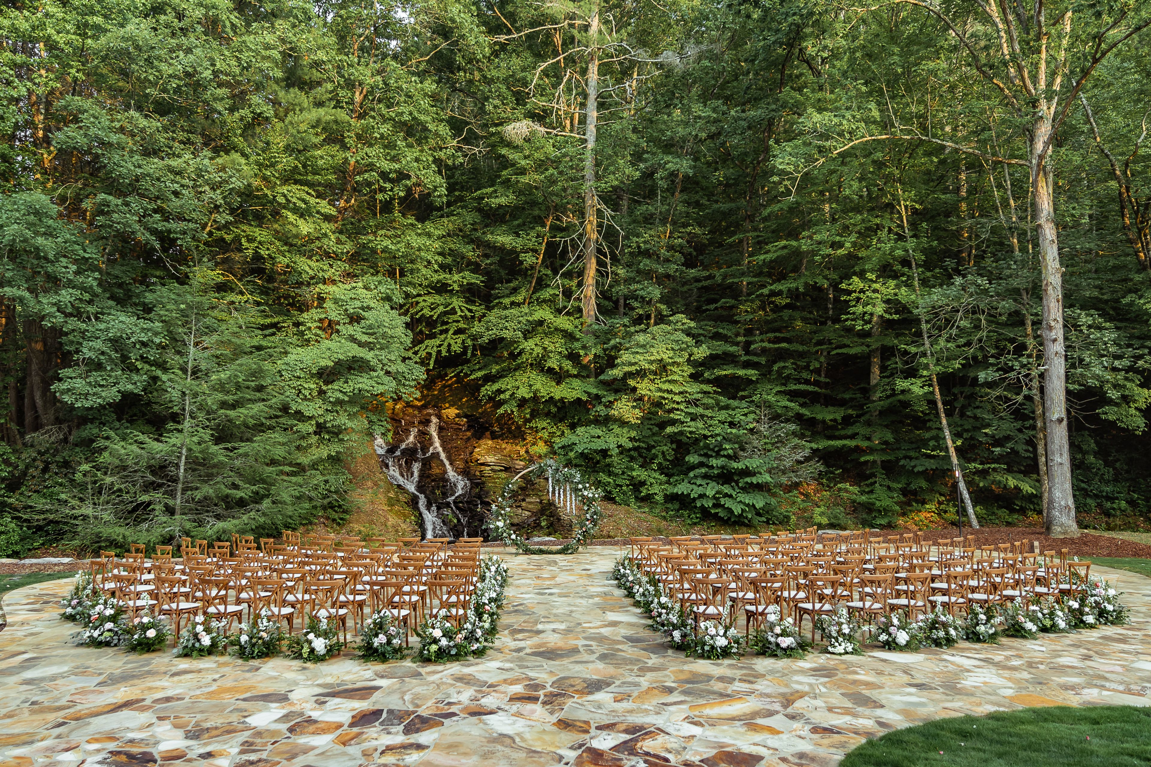 The Courtyard, an event space at The Falls at Blue Ridge