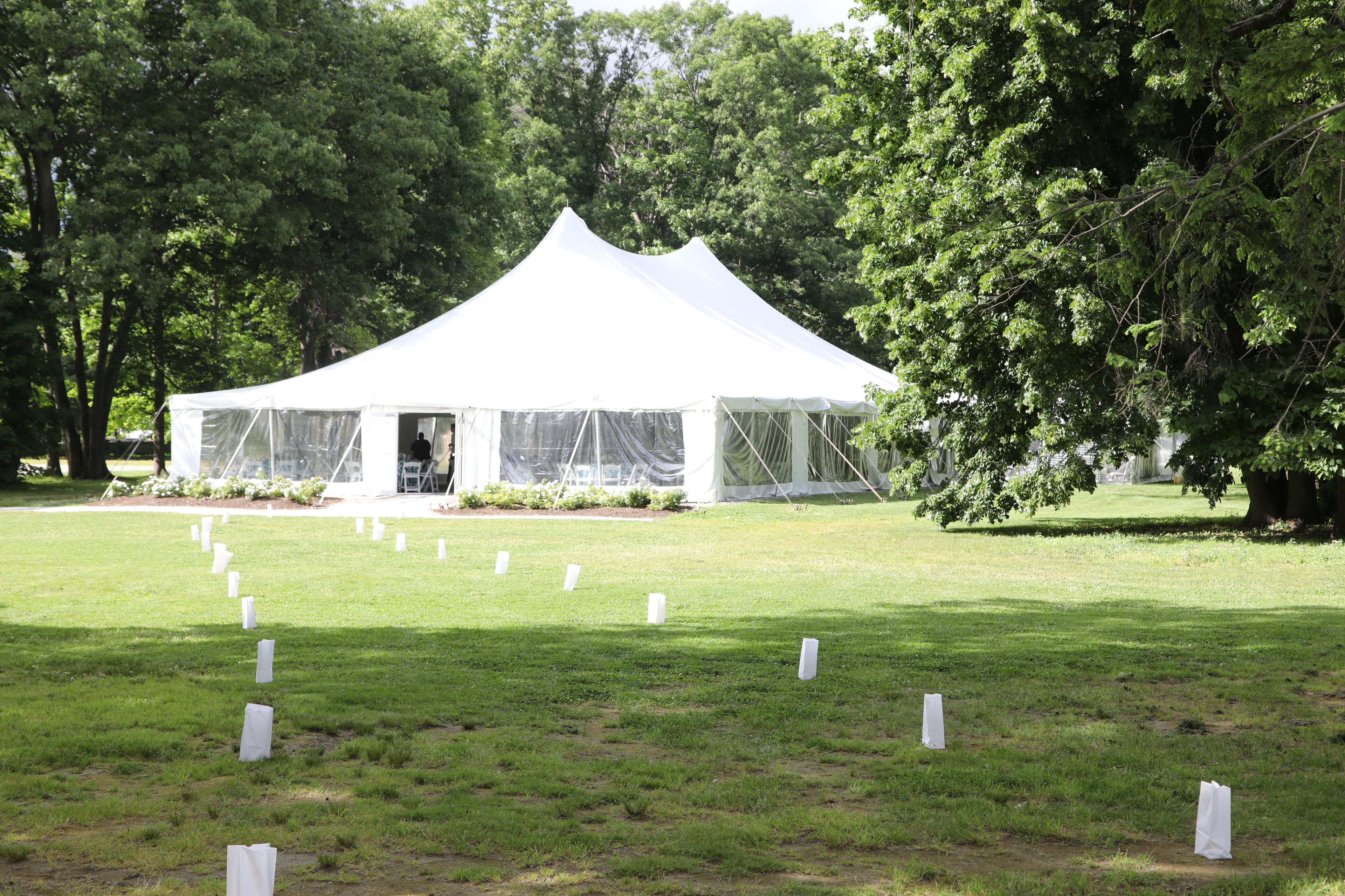 The Century Tent at Gore Place, an event space at Gore Place
