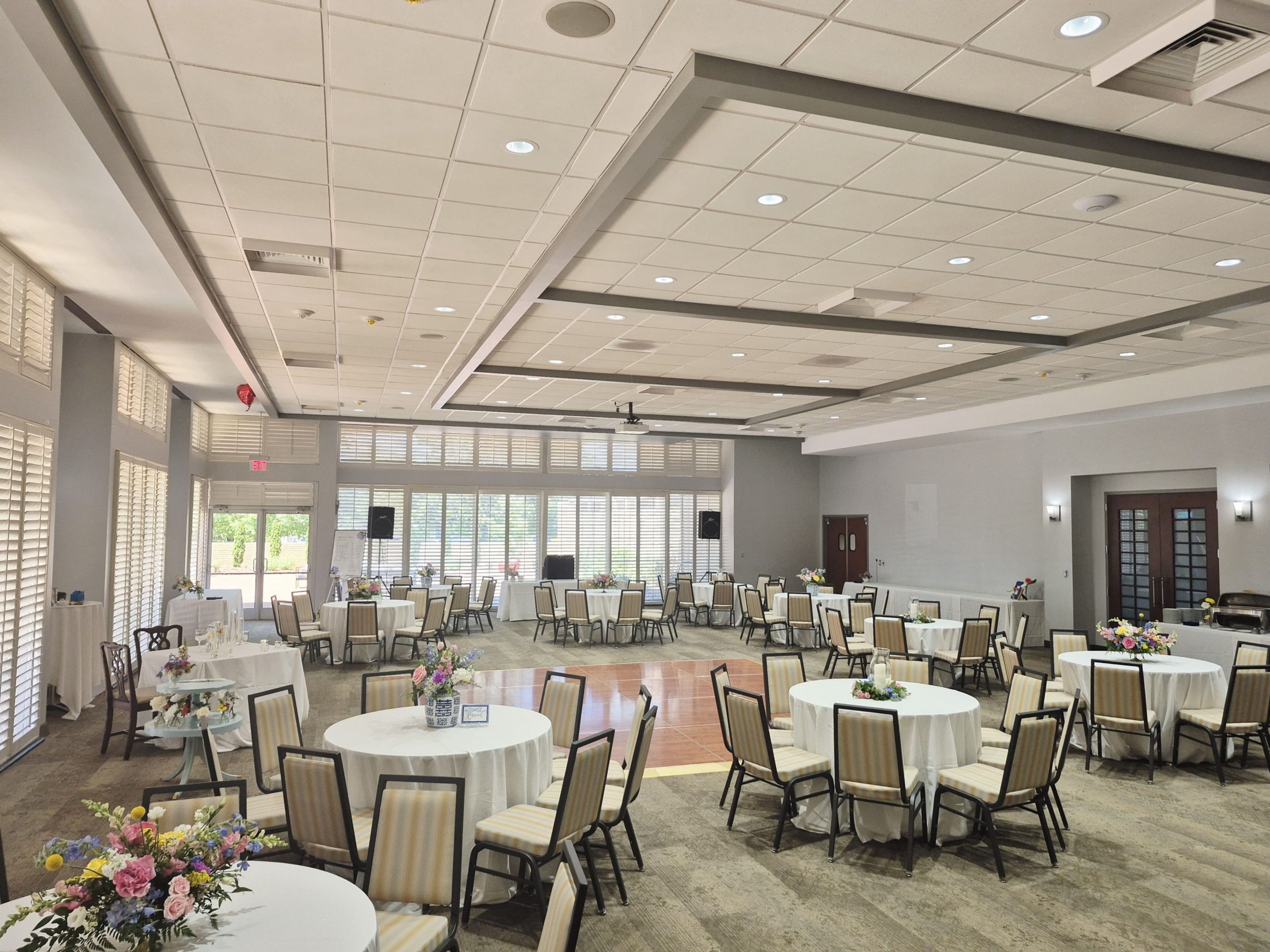 Lutz Ballroom, an event space at NC State University Club