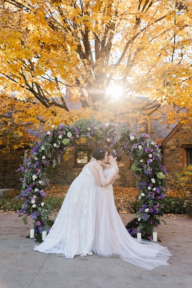 Featured photo from Autumnal Blue Hill at Stone Barns LGBTQ+ Wedding