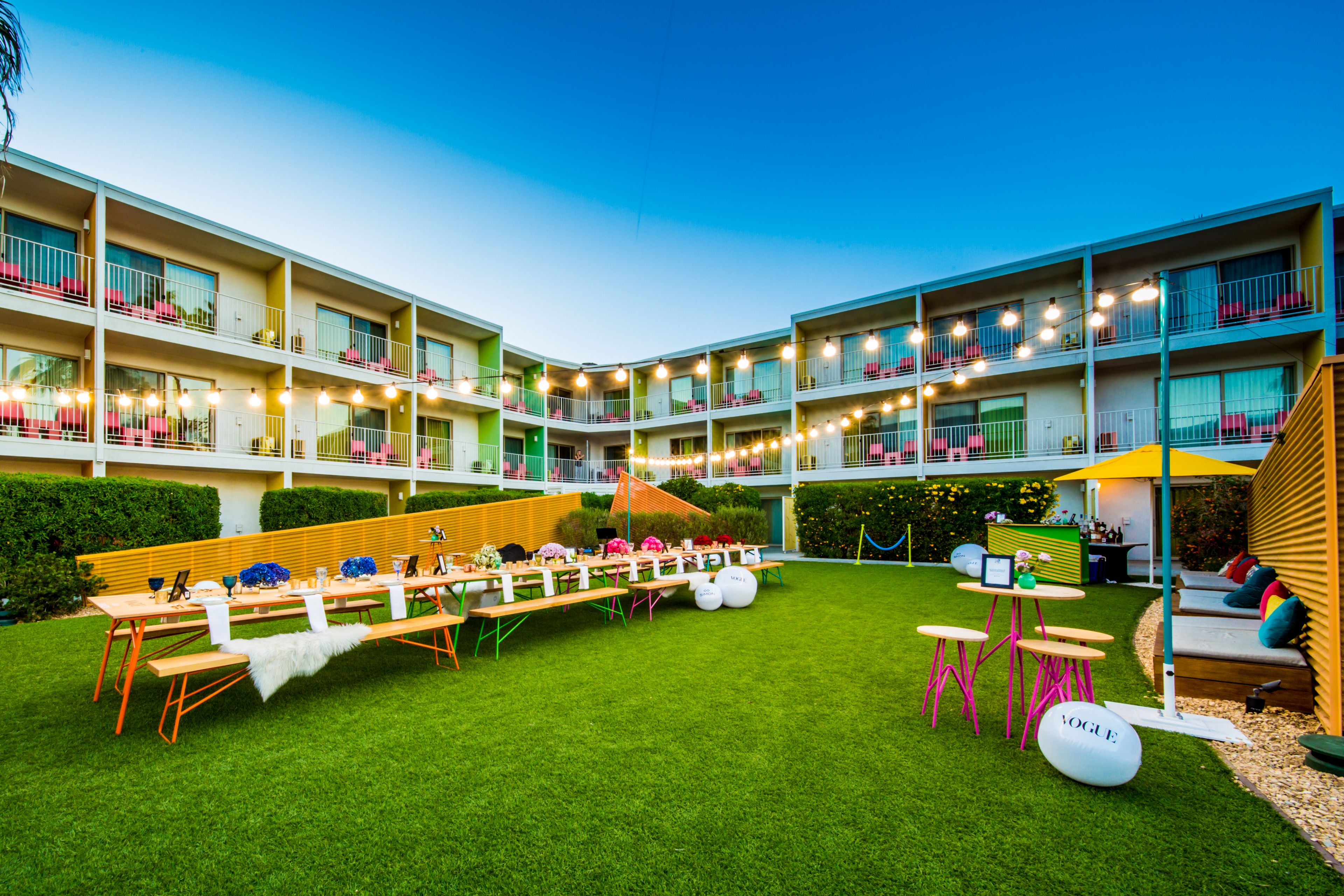 Jacinto Lawn, an event space at The Saguaro, Palm Springs