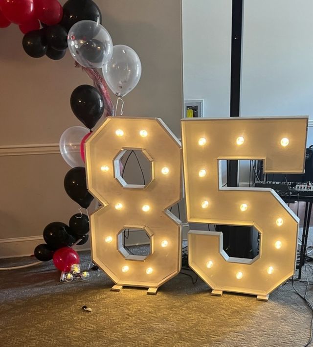 Featured photo from Marquee Letters and Numbers