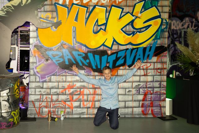 Featured photo from This Graffiti-Inspired Bar Mitzvah Bash is Bursting with Artistry