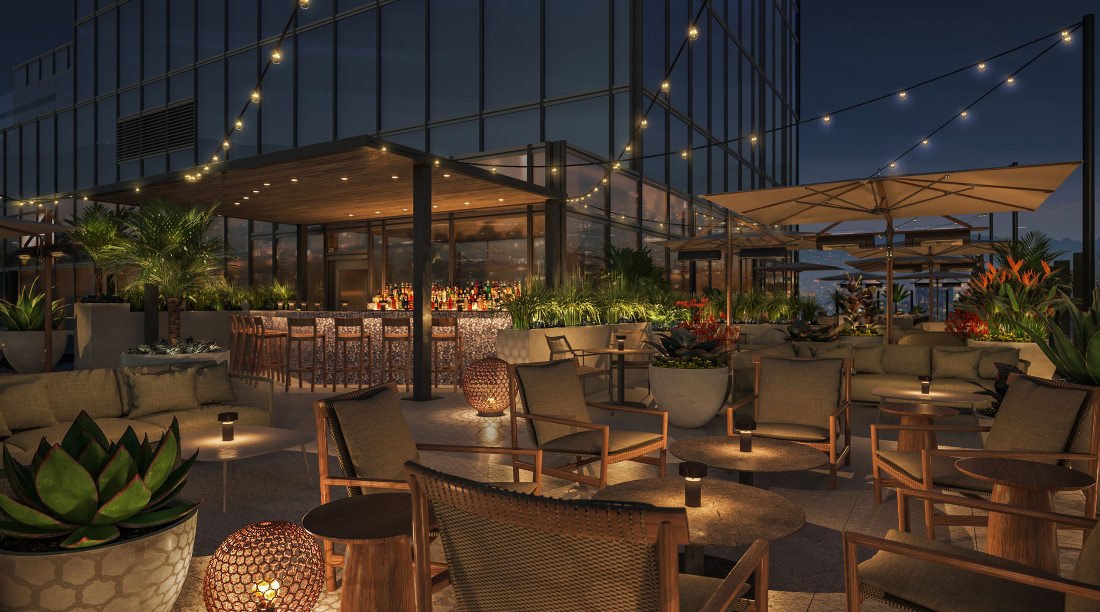 La Lo La Rooftop, an event space at Moxy + AC Downtown Los Angeles