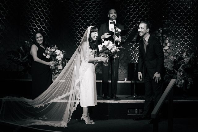 Featured photo from Experience The Retro Romance of This Dazzling Wedding Celebration at Bimbo's 365