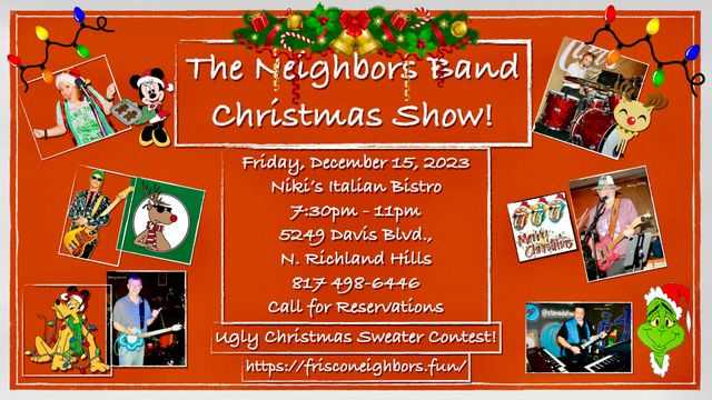 Featured photo from The Neighbors Band Christmas Show