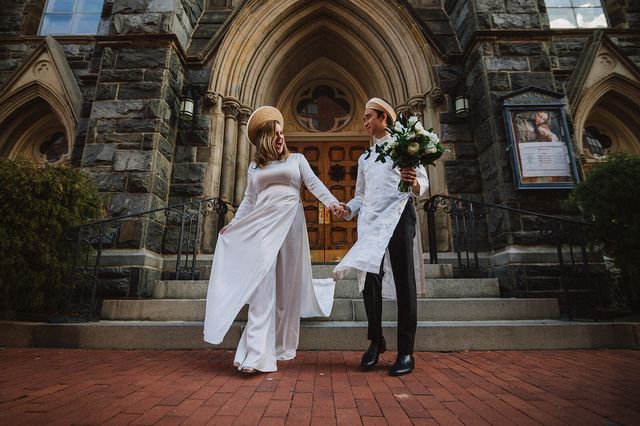 Featured photo from Vibrant Church Ceremony and Lively Rooftop Reception
